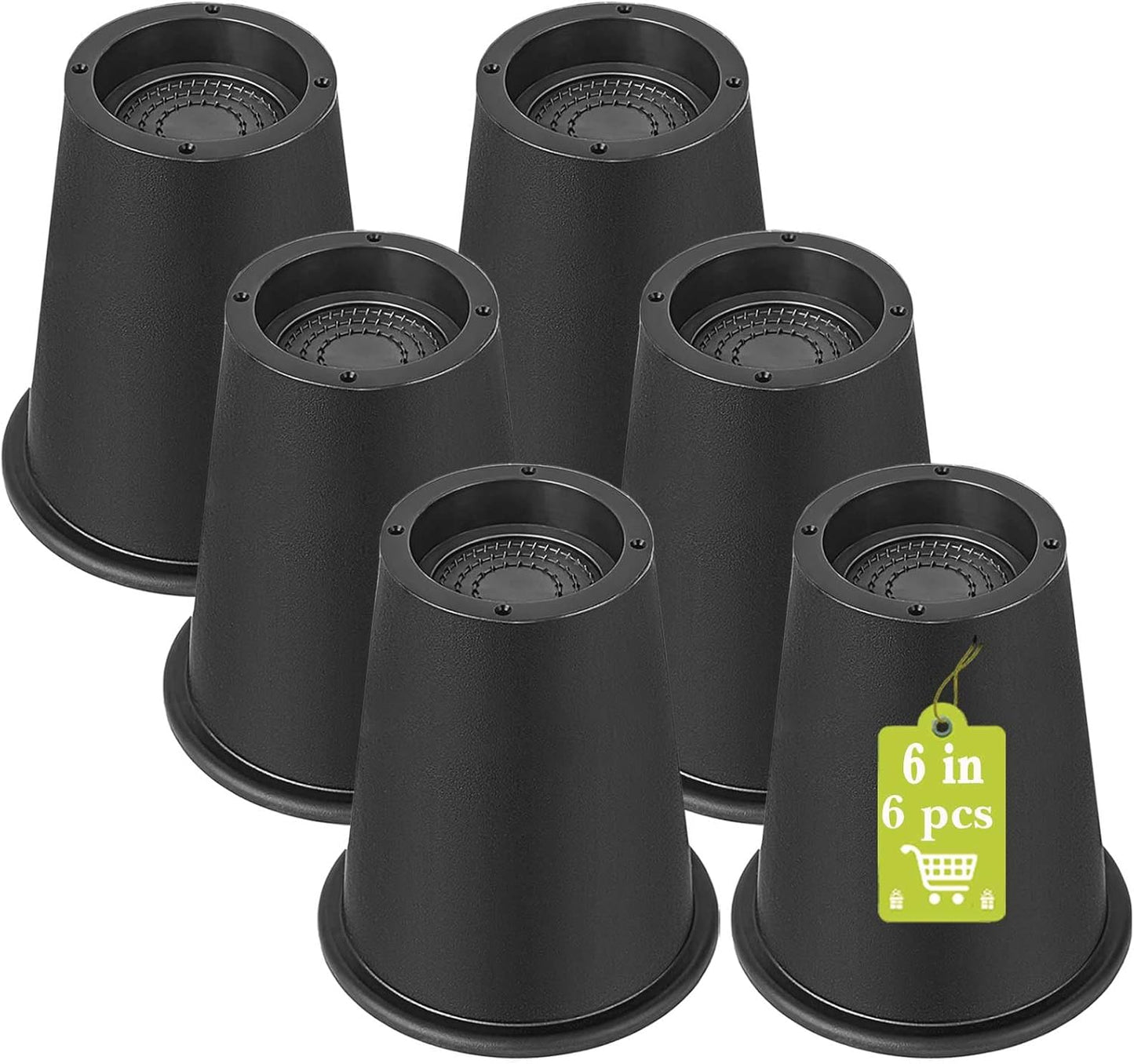 6 Inch Furniture Risers for Bed, Couch, Table, and Desk