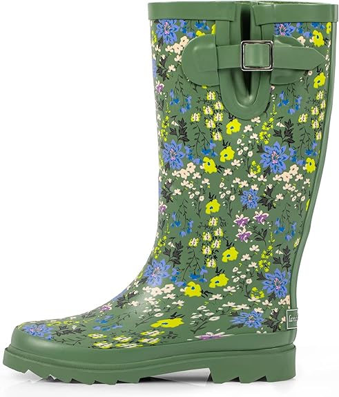 landchief Rain Boots for Women - Stylish Waterproof Rubber Boots