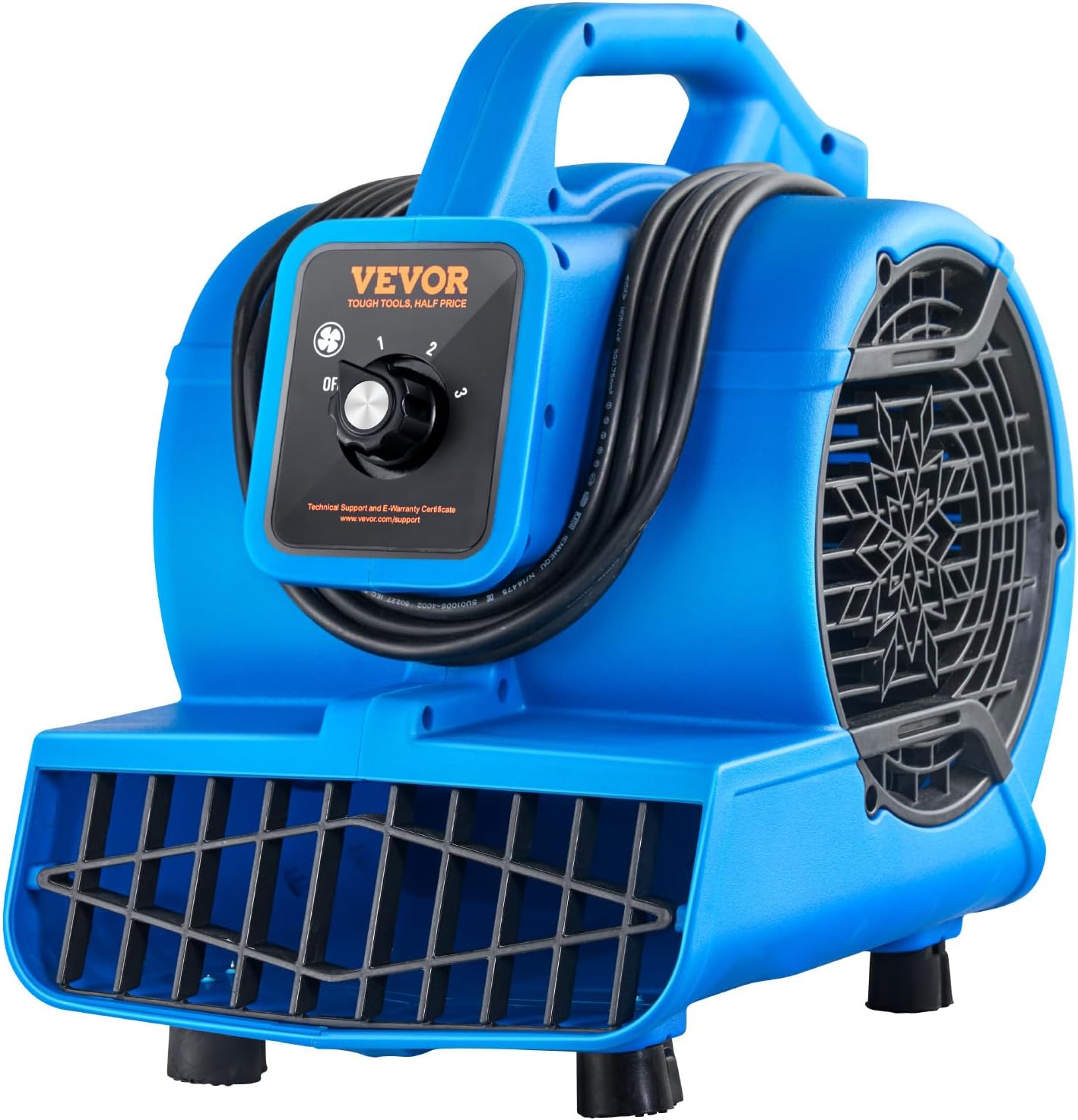 VEVOR Floor Blower for Drying and Cooling with 3 Speeds