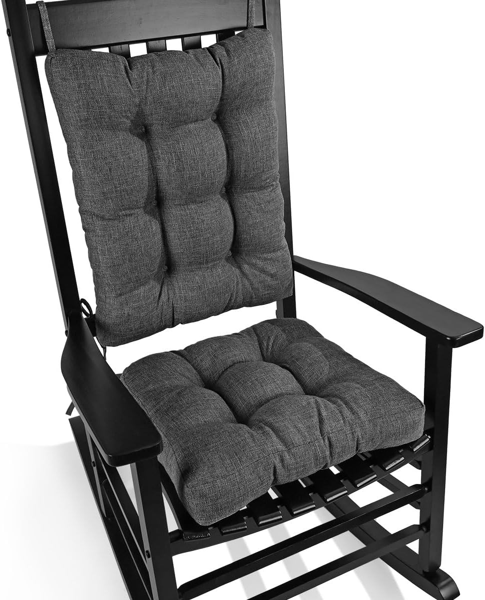 BUYUE Chair Cushion Set for Rocking Chair, Dark Gray Comfort