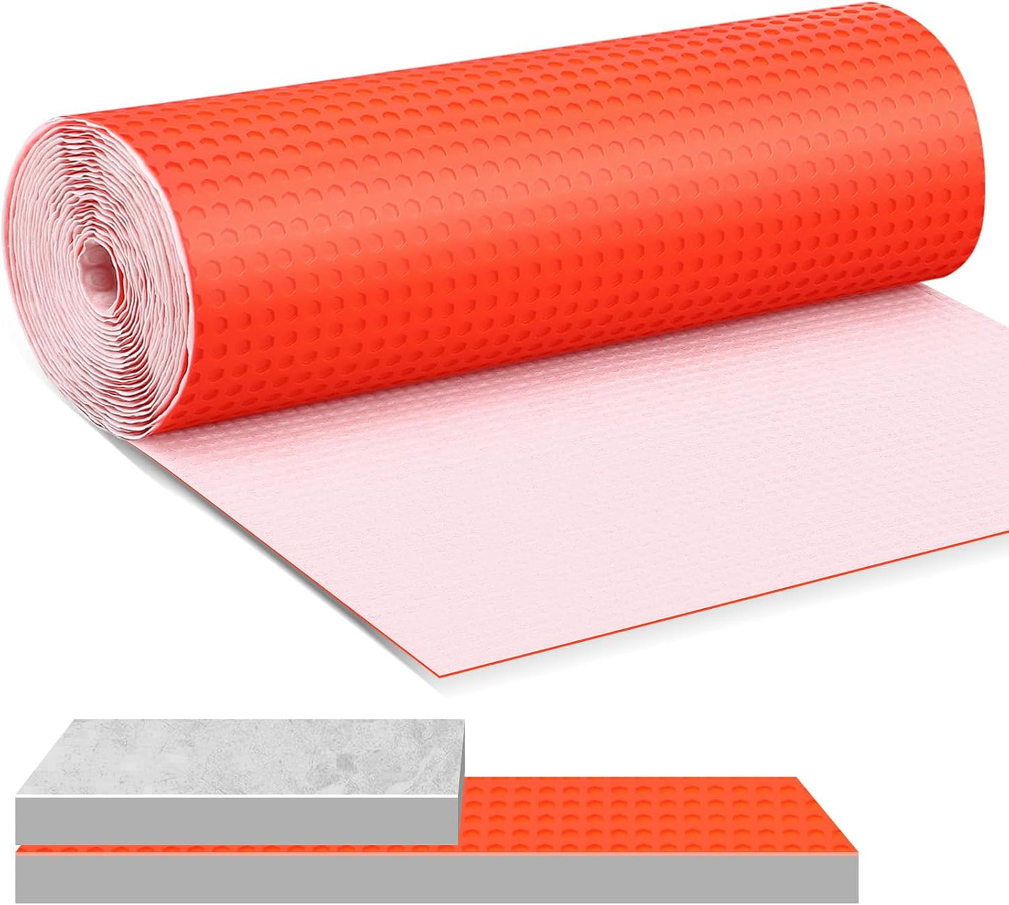 108 Sqft Uncoupling Membrane for Tile Waterproofing Underlayment