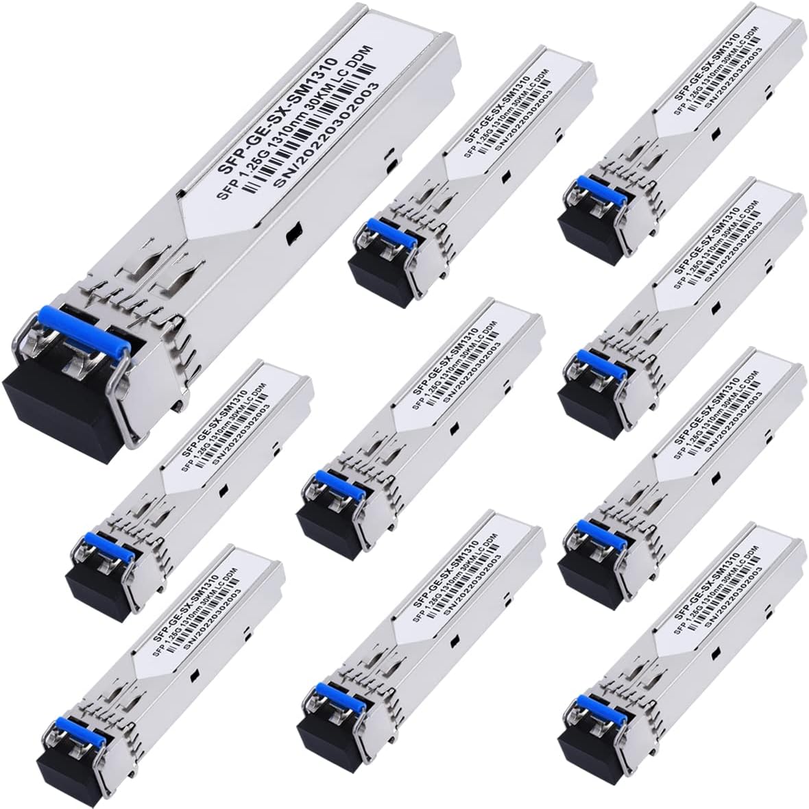 10 Pack 1.25G SFP LC Module for High-Performance Networking