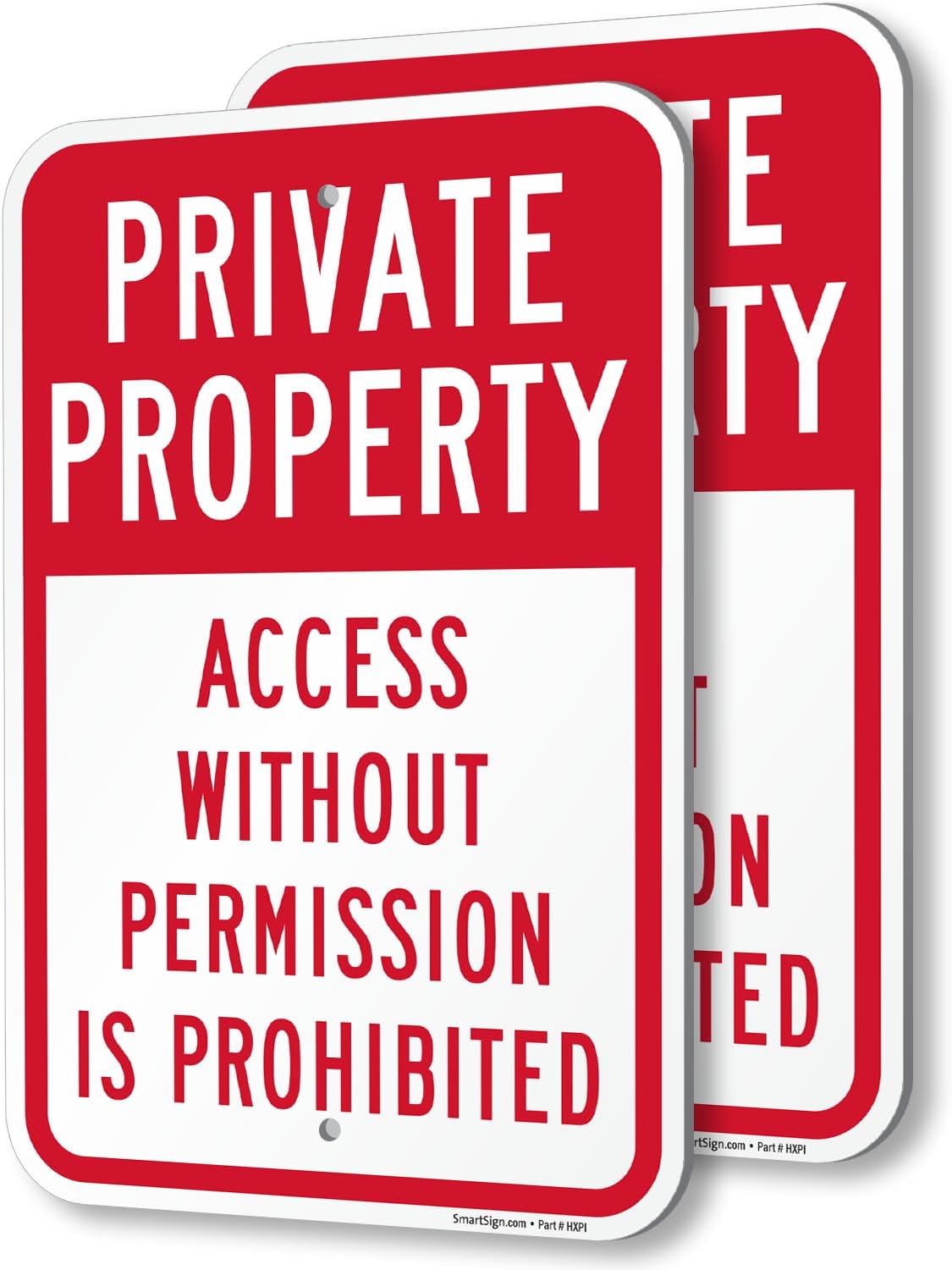 SmartSign Private Property Access Without Permission Prohibited Sign