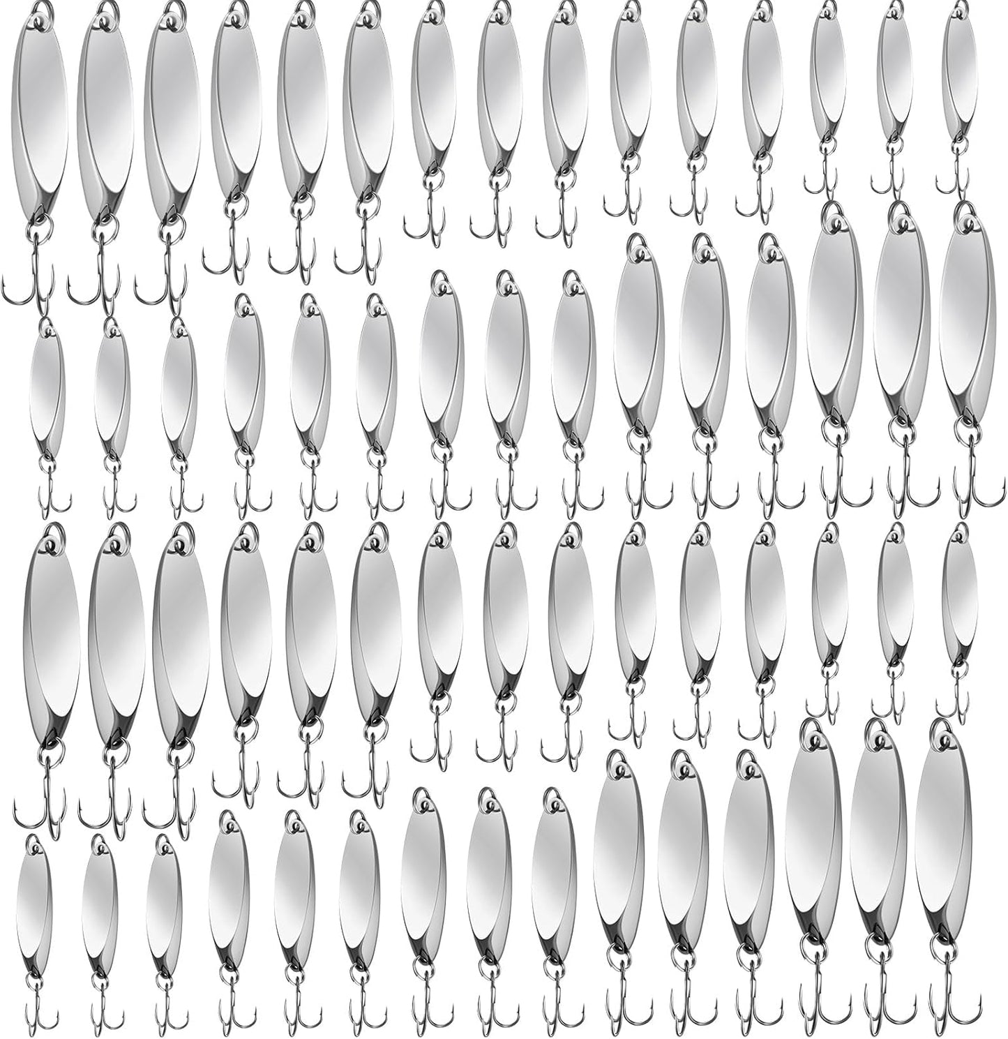 Hestya Metal Spinner Baits Set - 5 Sizes for Salmon Bass
