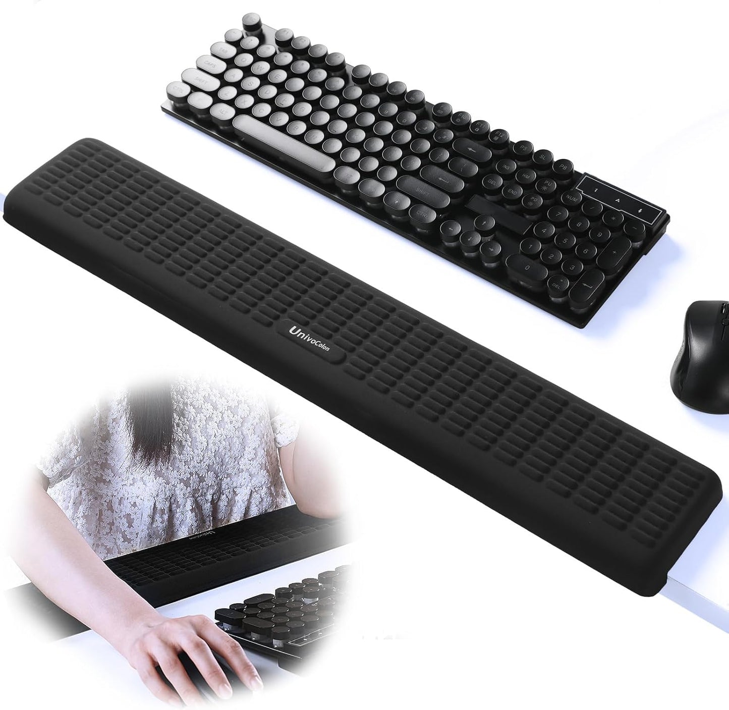 UnivoColors PostureUp L-Shaped Desk Long Wrist Rest for Comfort