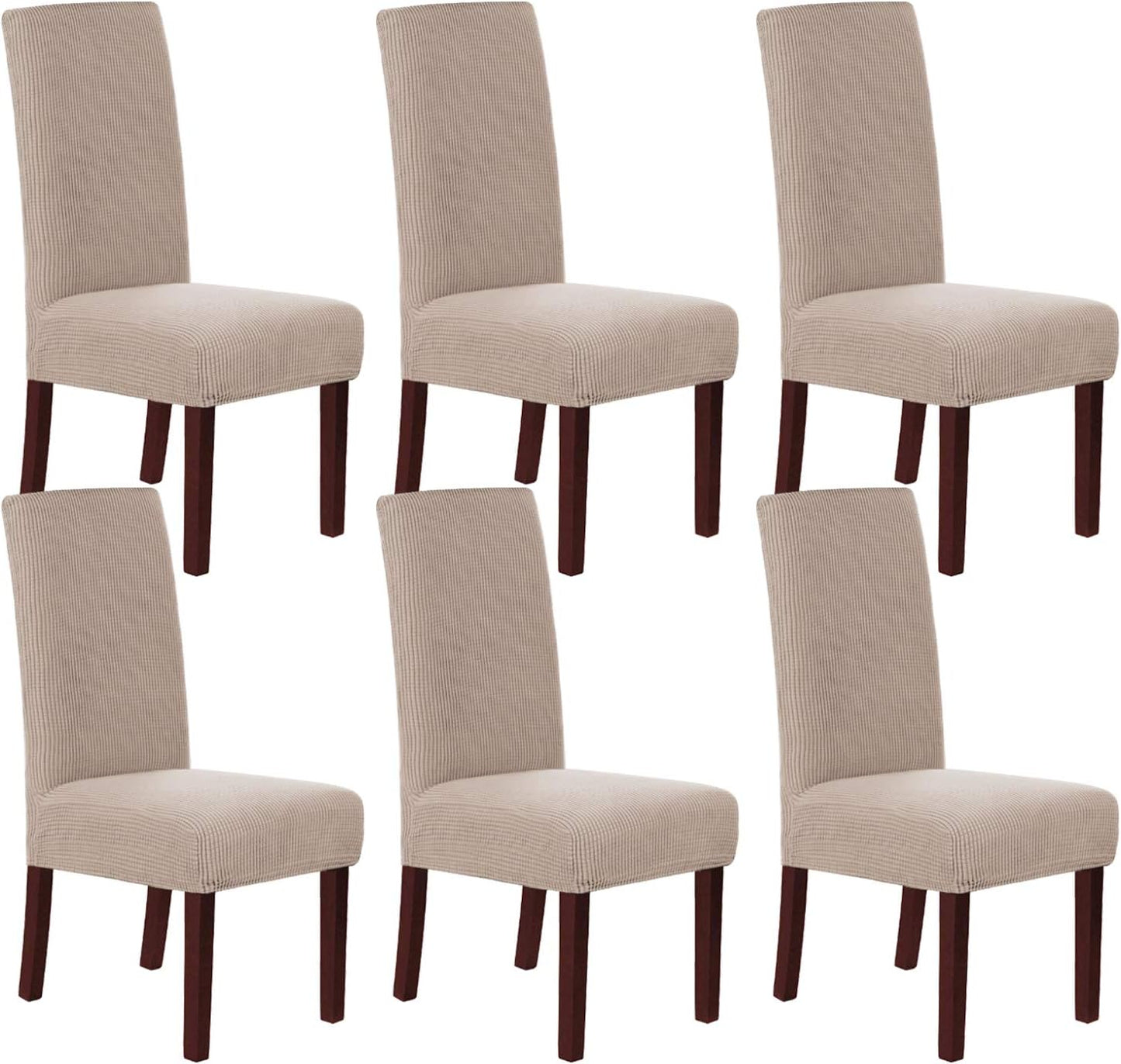 H.VERSAILTEX Stretch Dining Chair Covers Set of 6 for Protection