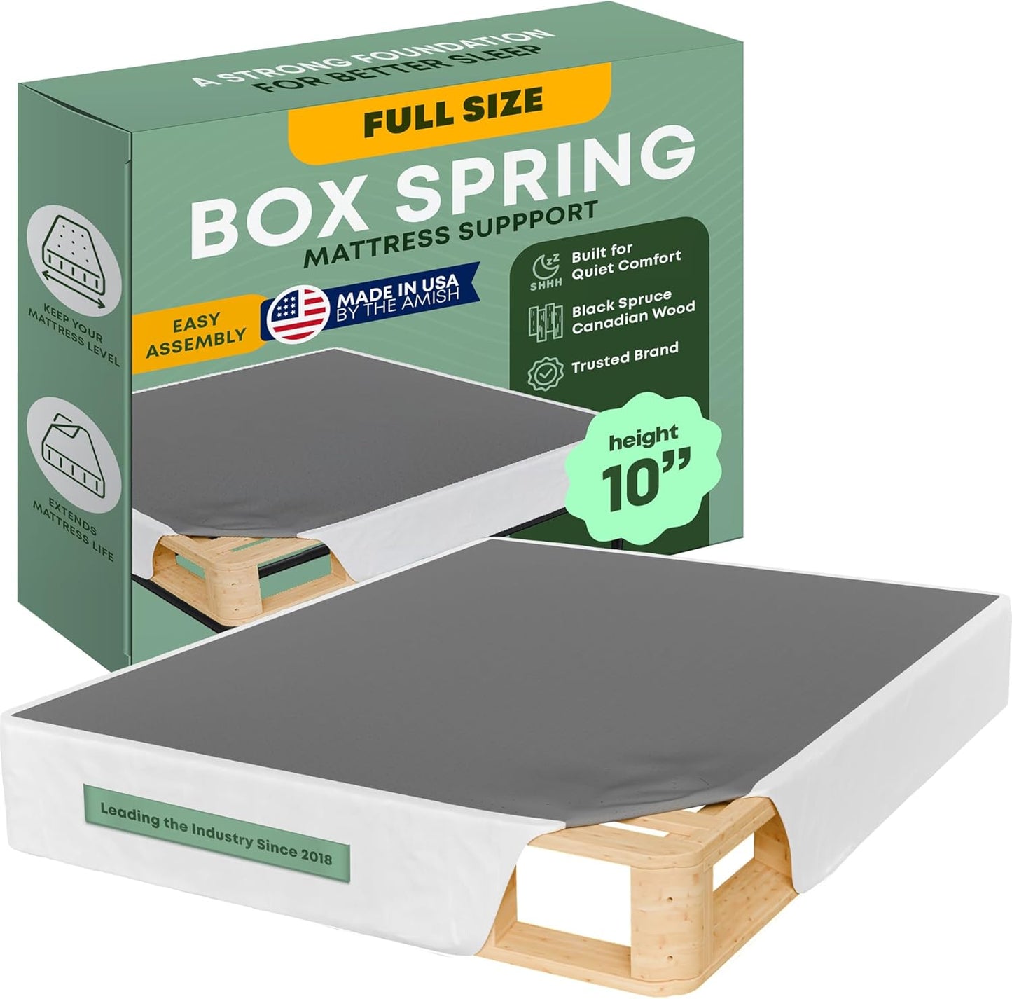 Greaton Unassembled Full Bed Box Spring for Comfortable Sleep