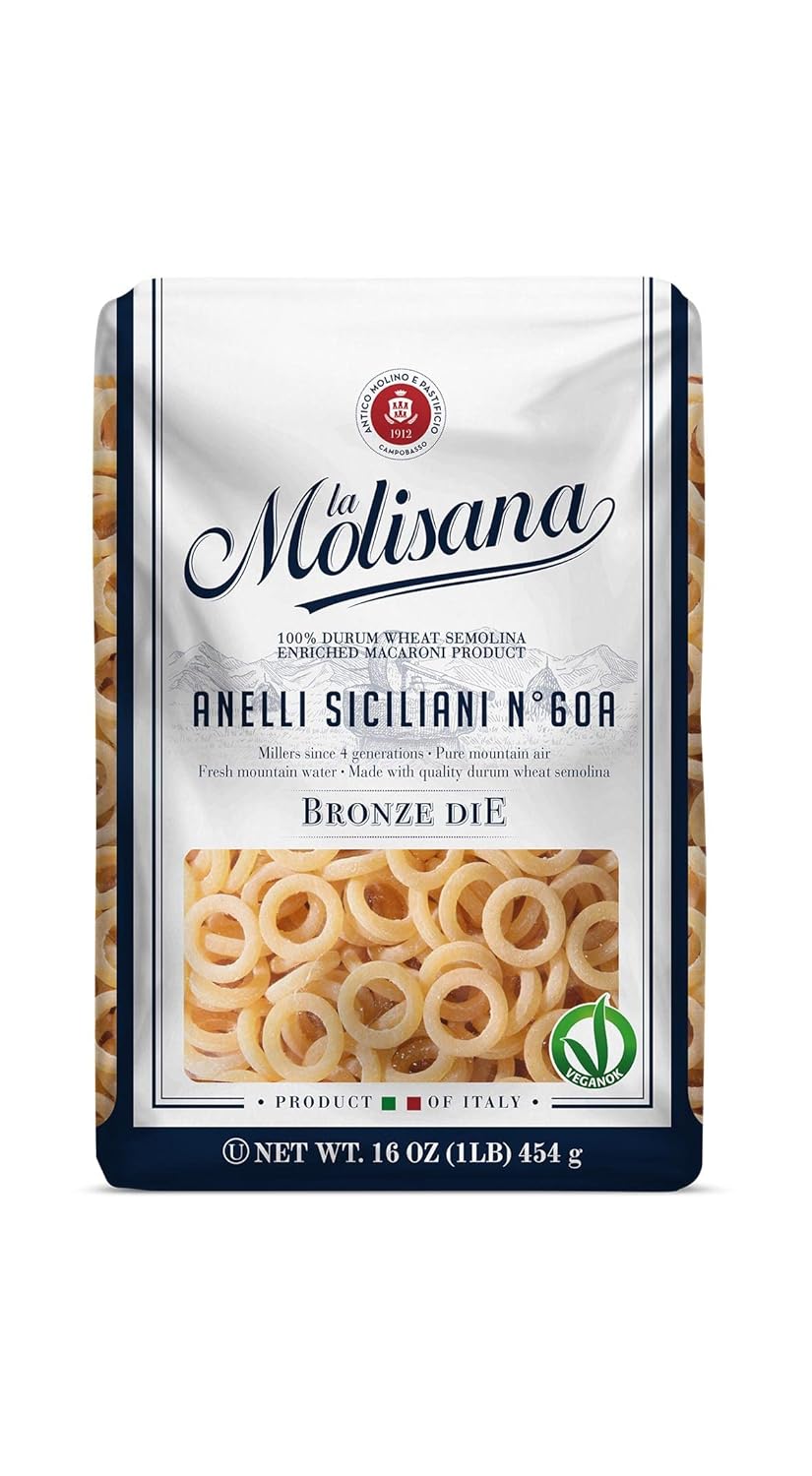 La Molisana Anelli Siciliani Pasta, 1 Pound Pack of 12