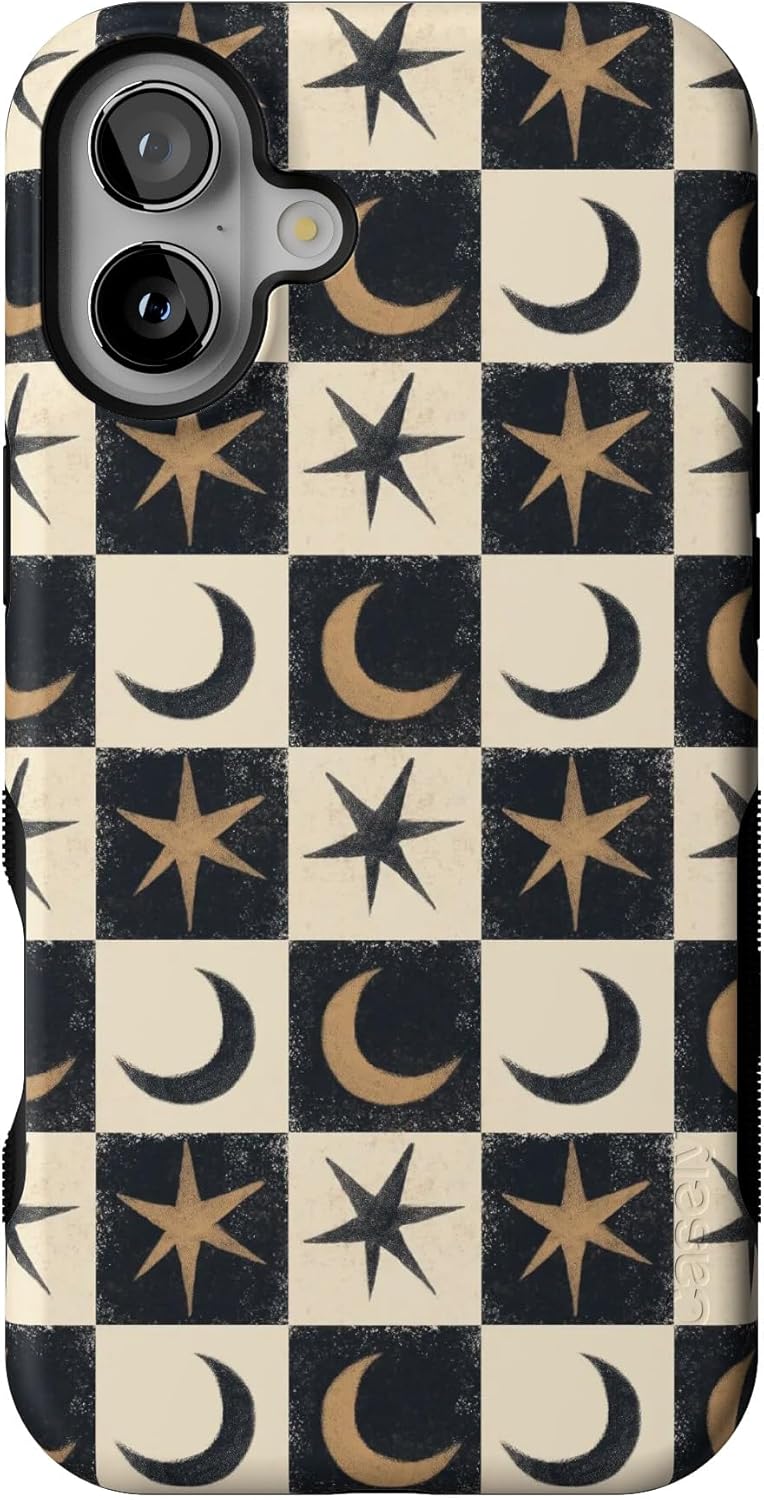 Casely iPhone 16 Case Mystic Moonstar Black Celestial Design