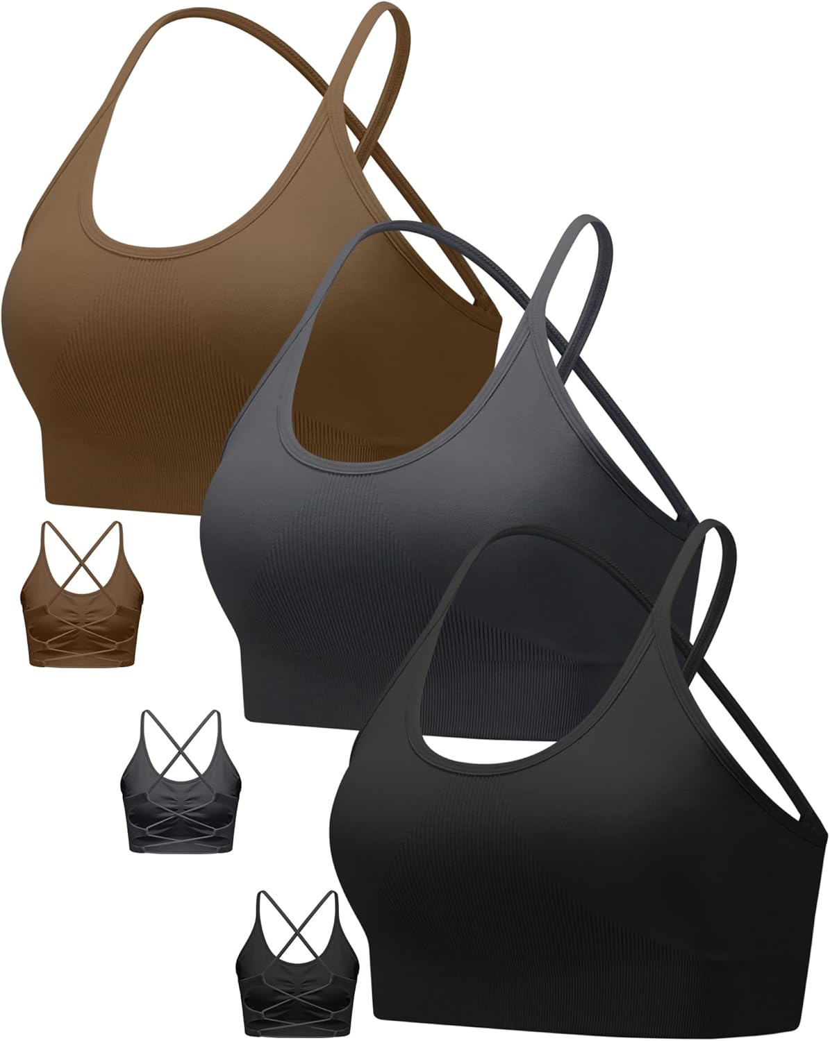 RUNNING GIRL Sports Bras for Women with Crisscross Back Design