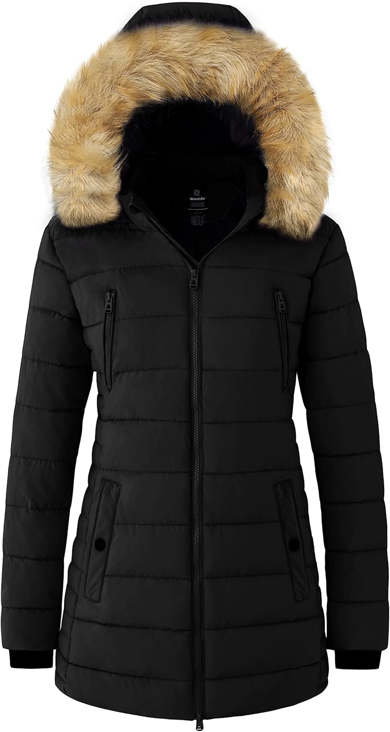 Wantdo Women's Warm Winter Coat Heavy Puffer Jacket Parka