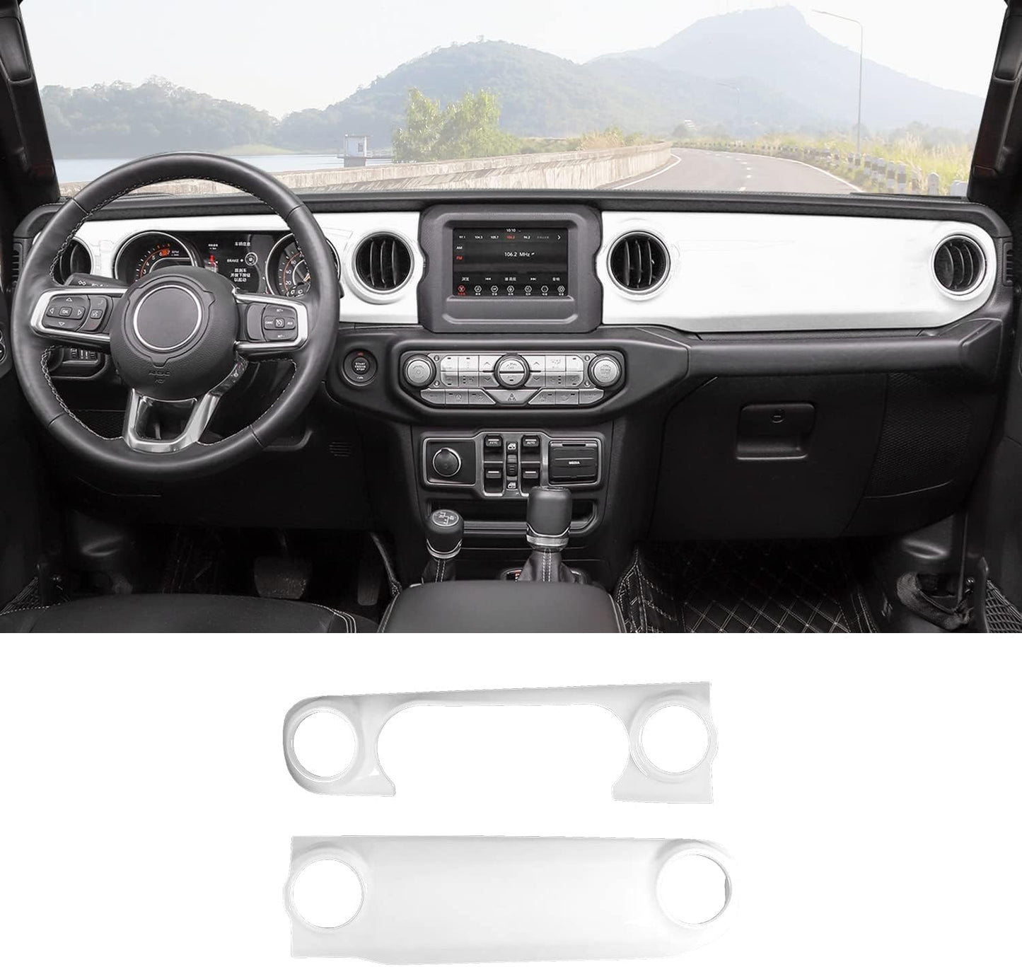 RT-TCZ Center Console Trim Cover for Jeep Wrangler JL & Gladiator