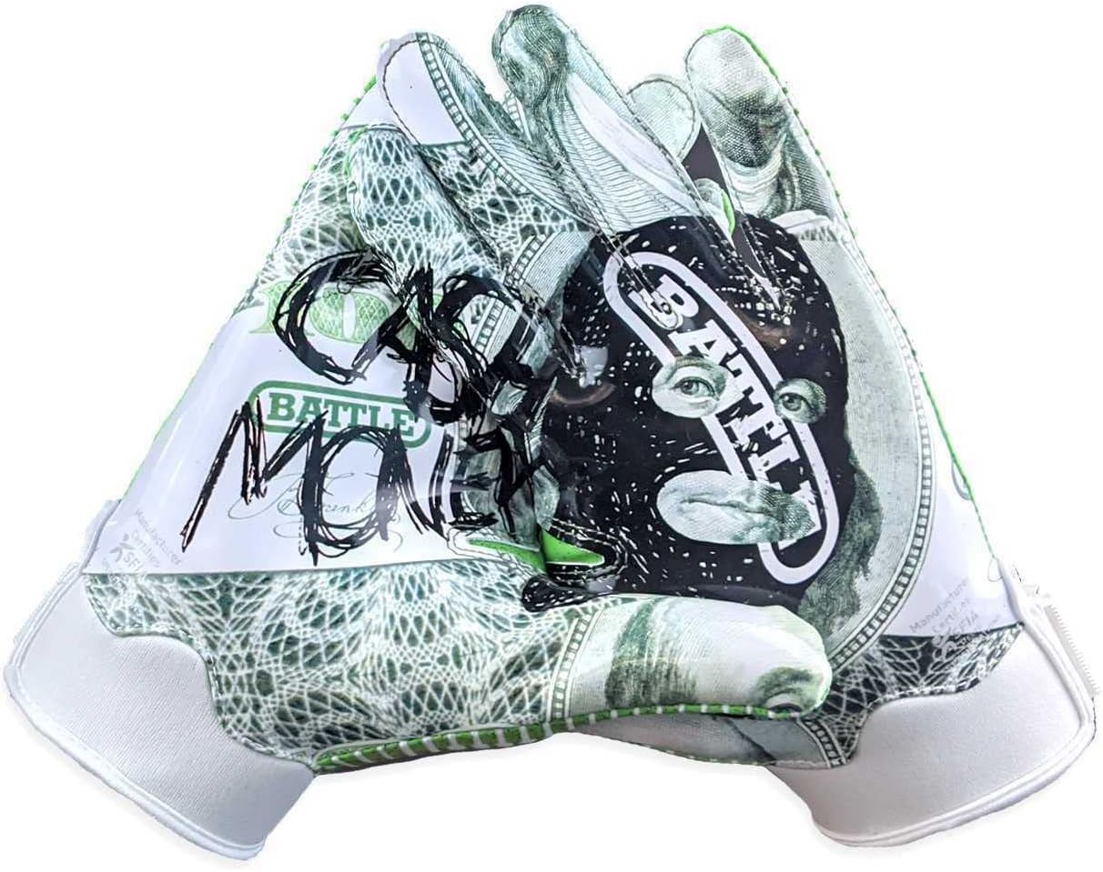 Battle Sports Back of Hand Wide Receiver Football Gloves Review