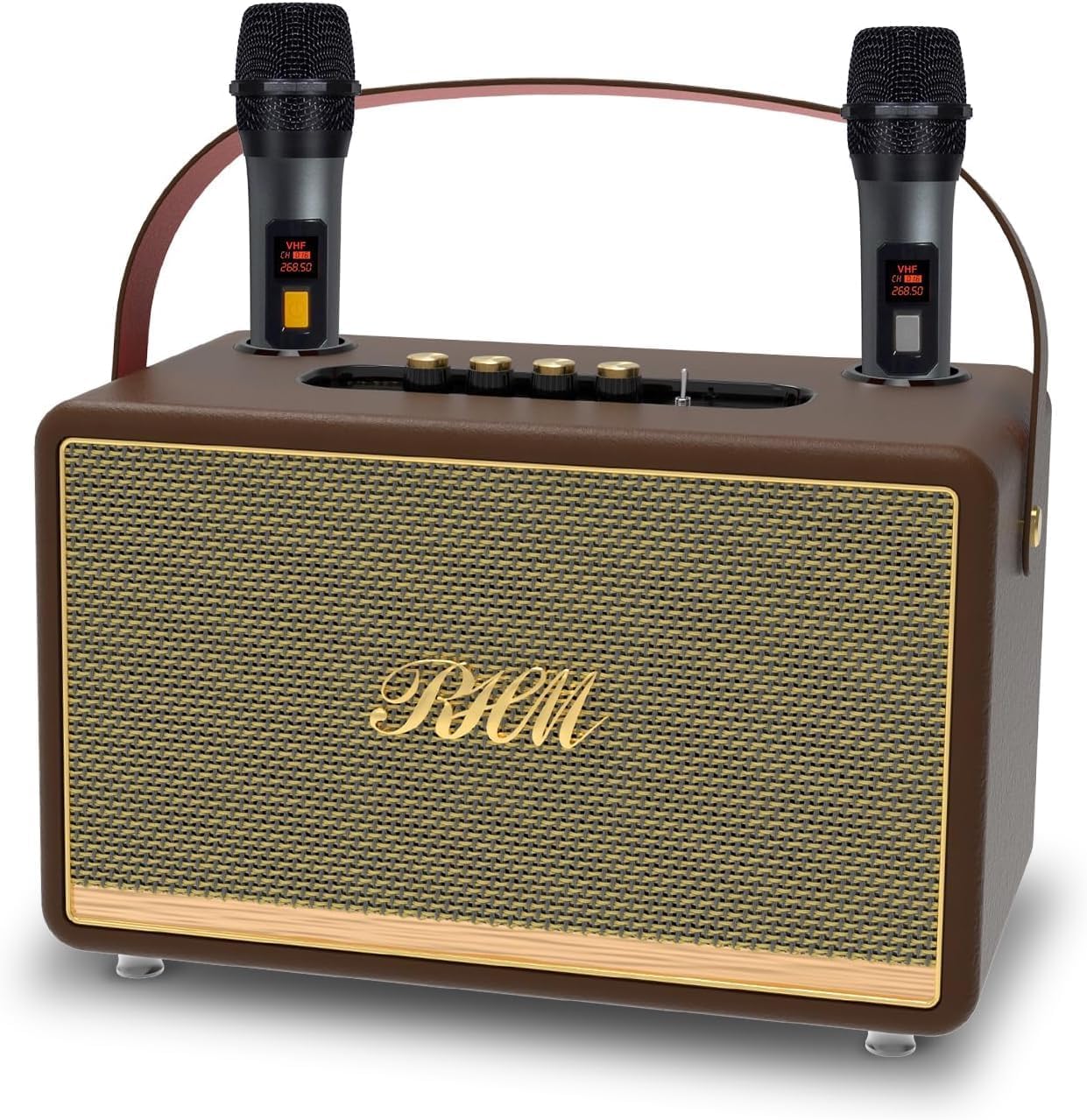 RHM S8 Karaoke Machine with 3 Mic Support and 8H Playtime
