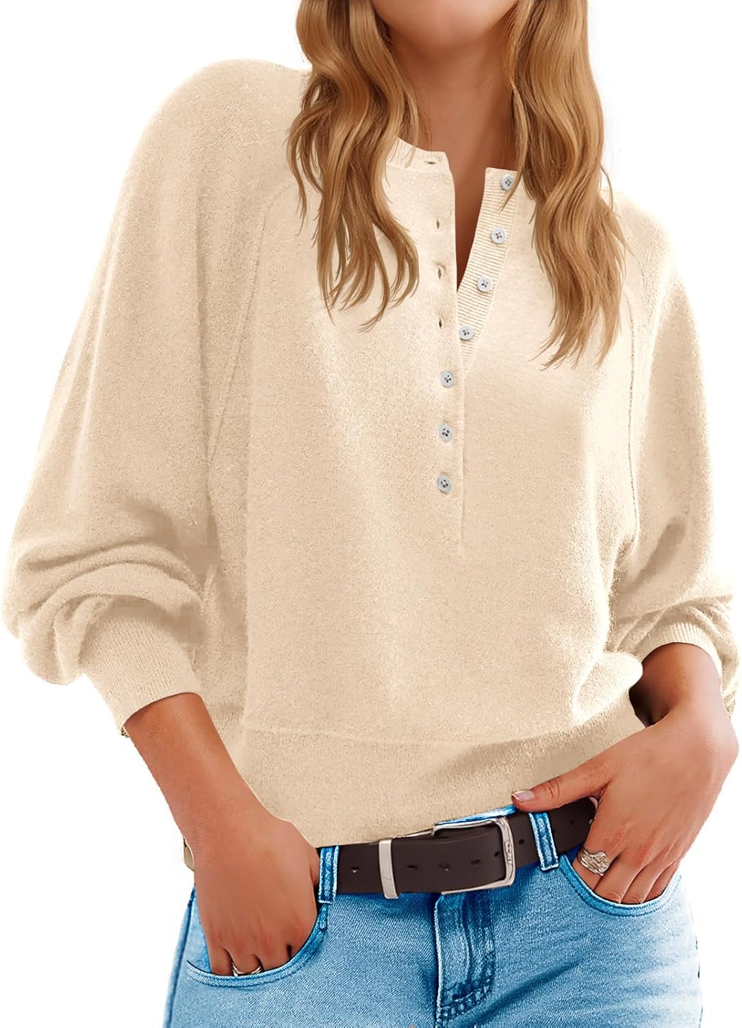 Trendy Loose Knit Pullover Tops for Women - Saodimallsu Style