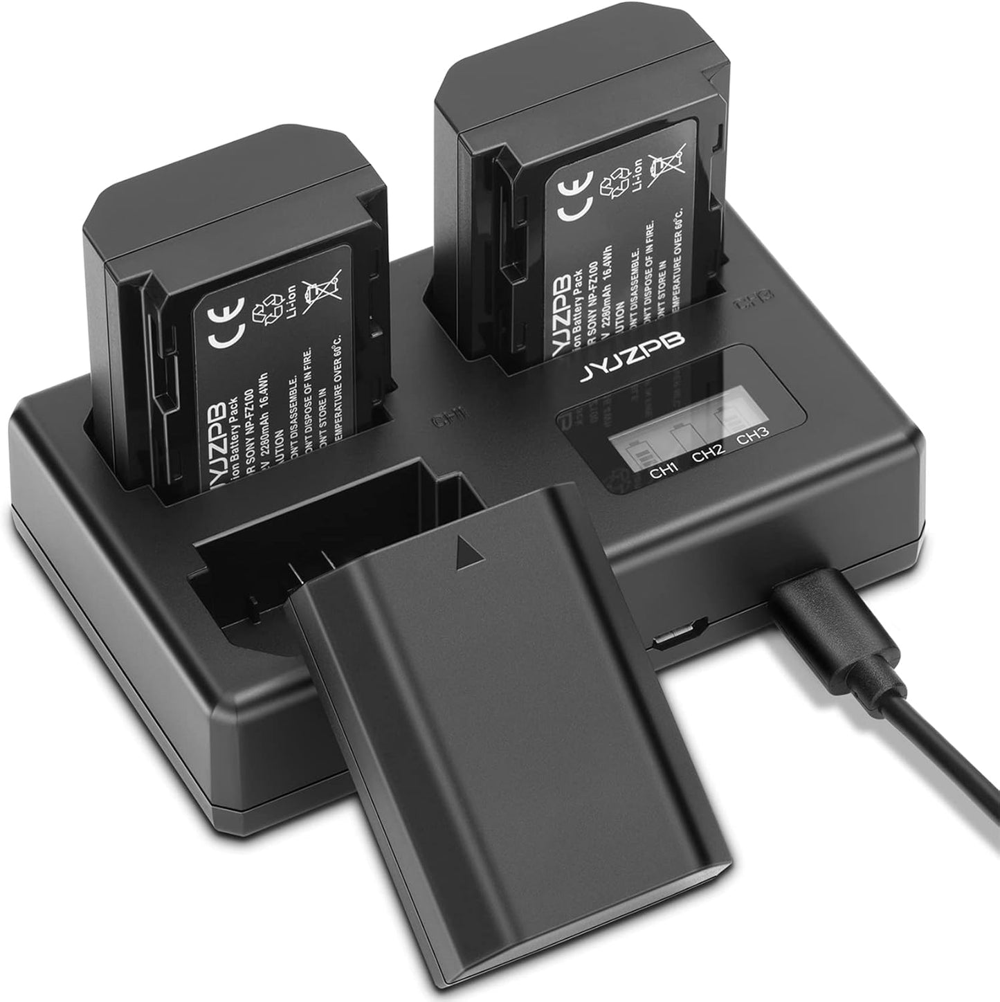 NP-FZ100 Replacement Battery Pack for Sony Cameras - 3 Pack