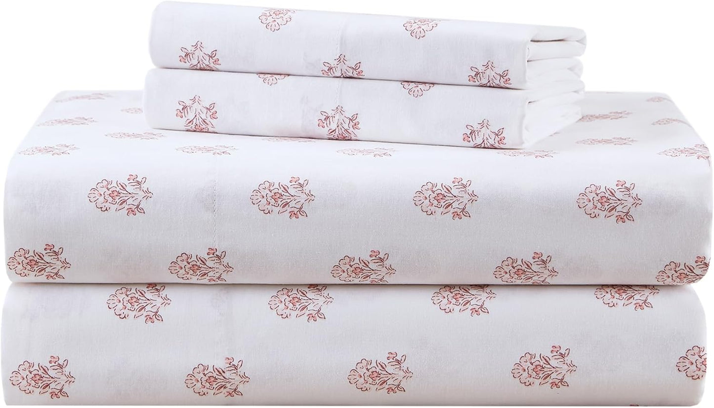 Comfort Spaces 100% Cotton Sheets Queen for All Seasons Use