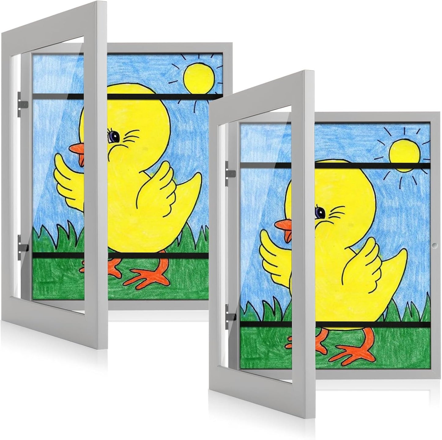 Kids Art Frames for 9x12 Artwork Display and Storage Solution