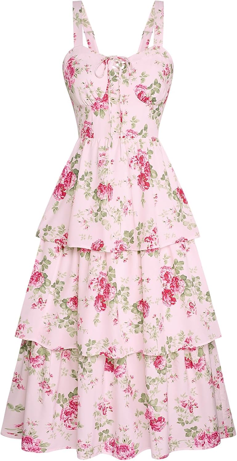 Floral Maxi Dress for Women - Elegant Summer Wedding Guest Look