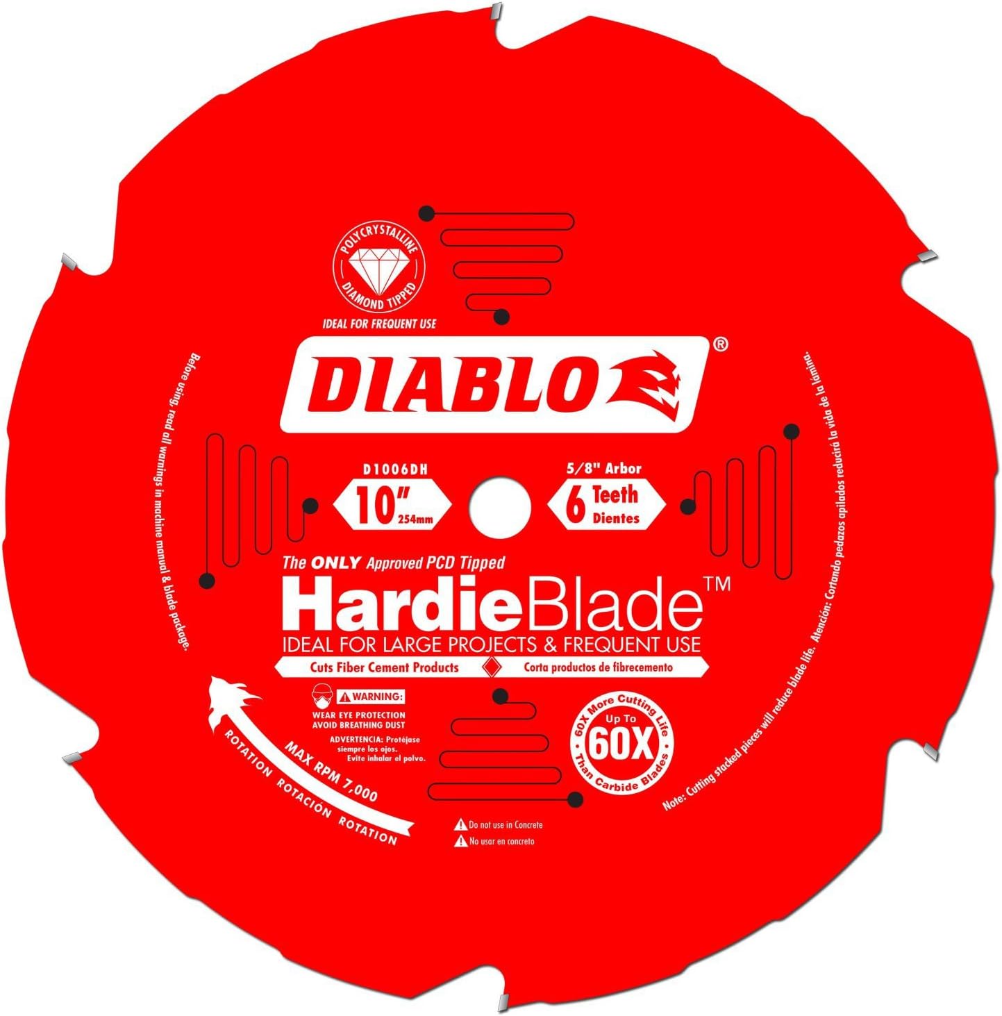 Diablo HardieBlade Saw Blade for Fiber Cement - 10 in Diameter