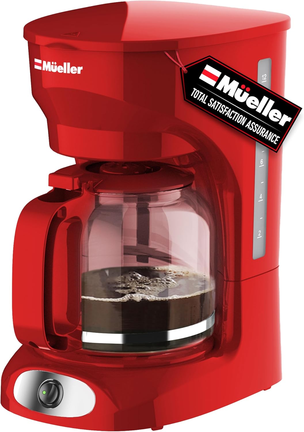 MUELLERHOME 12-Cup Coffee Maker with Borosilicate Carafe