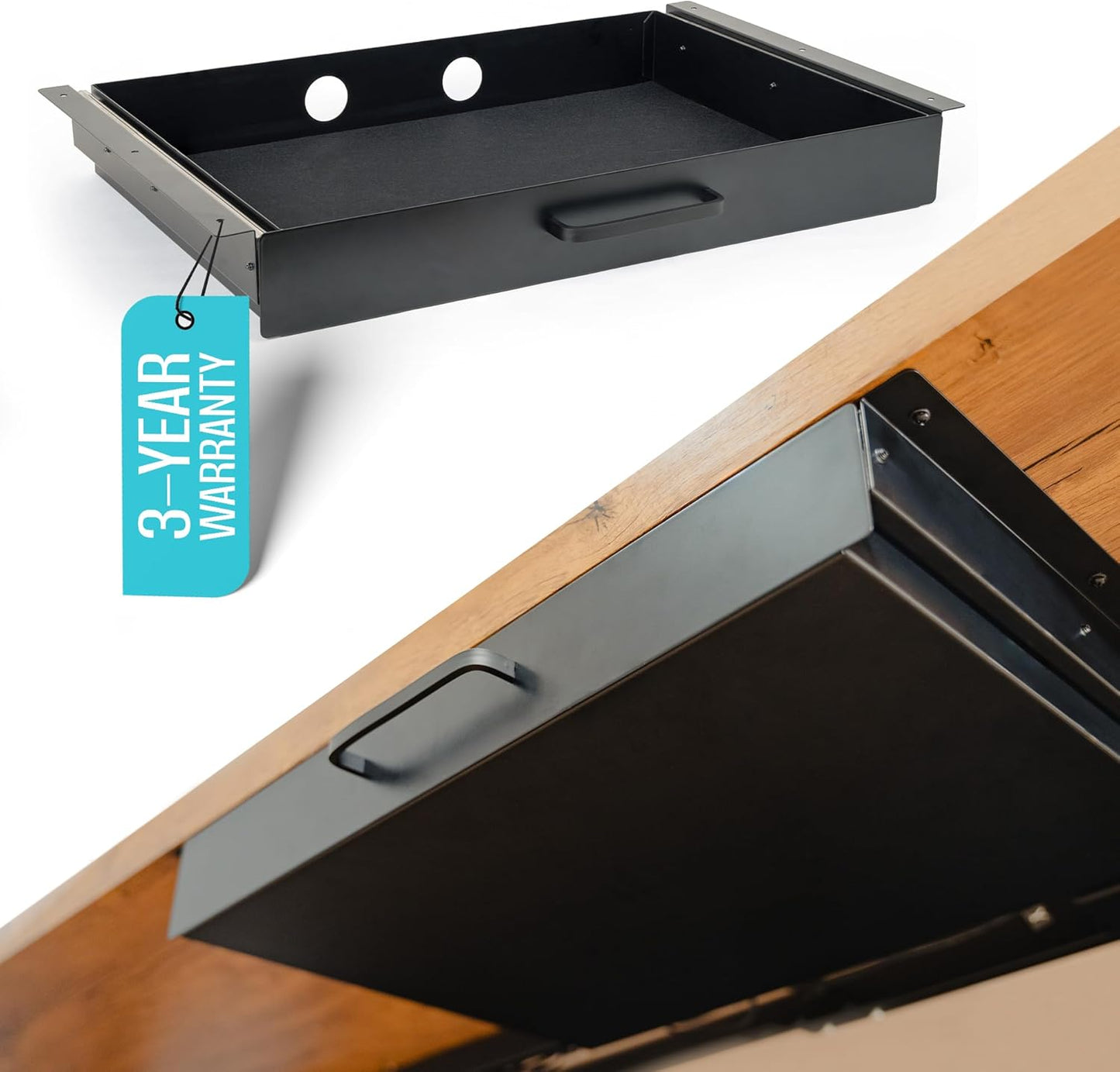 Efficient Desk Storage Solution - Slide Out Under Desk Drawer by COREMINDED
