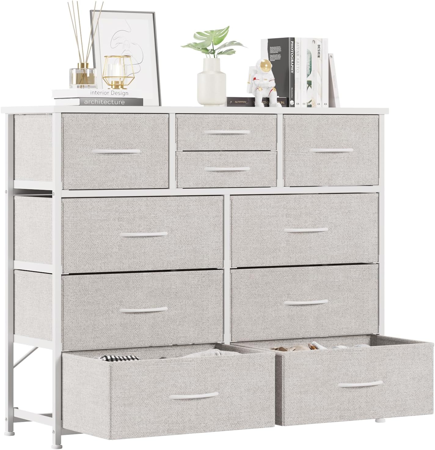 LUMTOK 10-Drawer Dresser for Bedroom and Nursery Storage