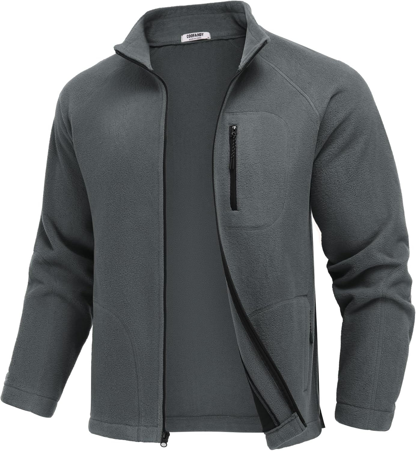 Men's Fleece Jackets Full Zip Lightweight Casual Outdoor Warmth