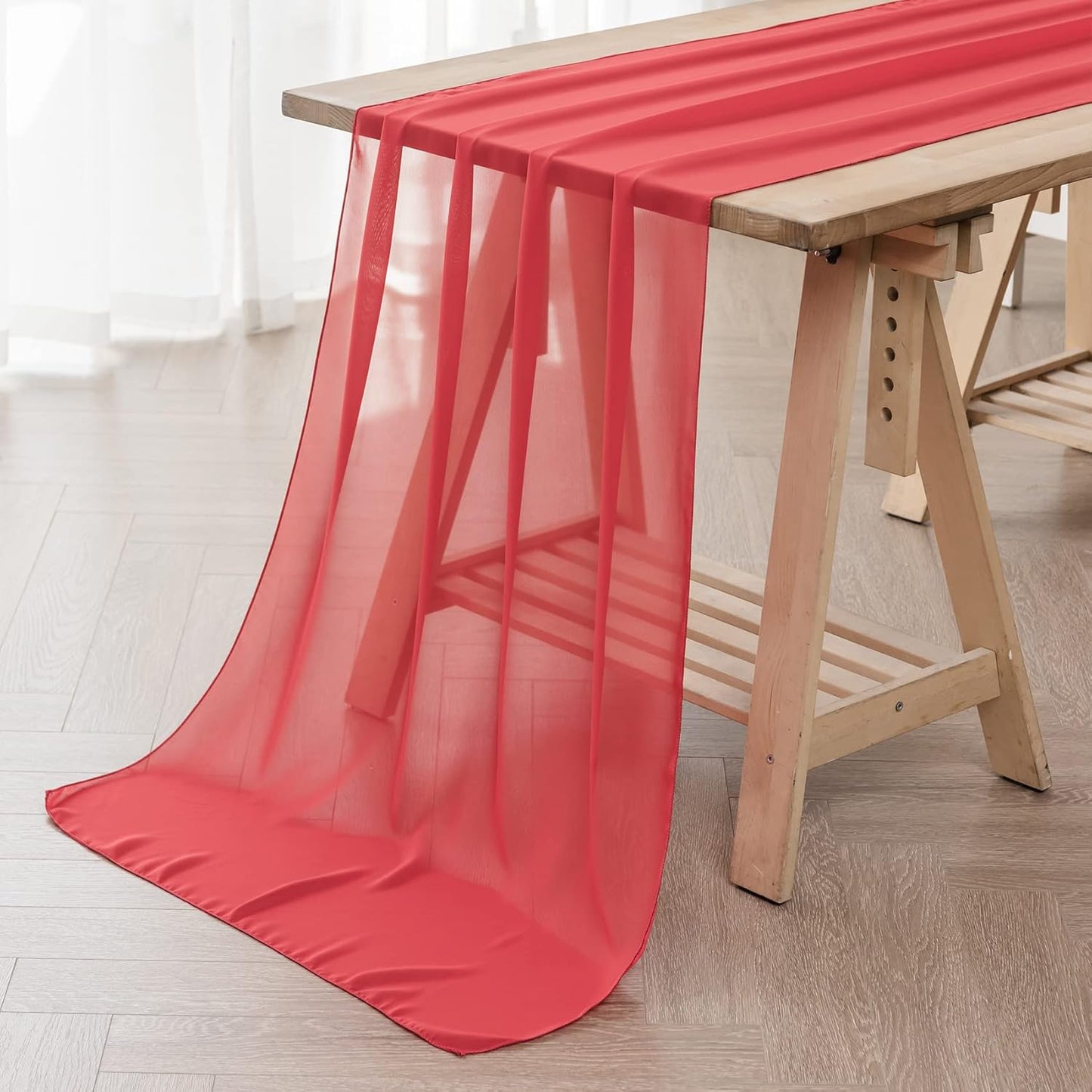 12Pack 9ft Chiffon Table Runner for Romantic Events and Parties