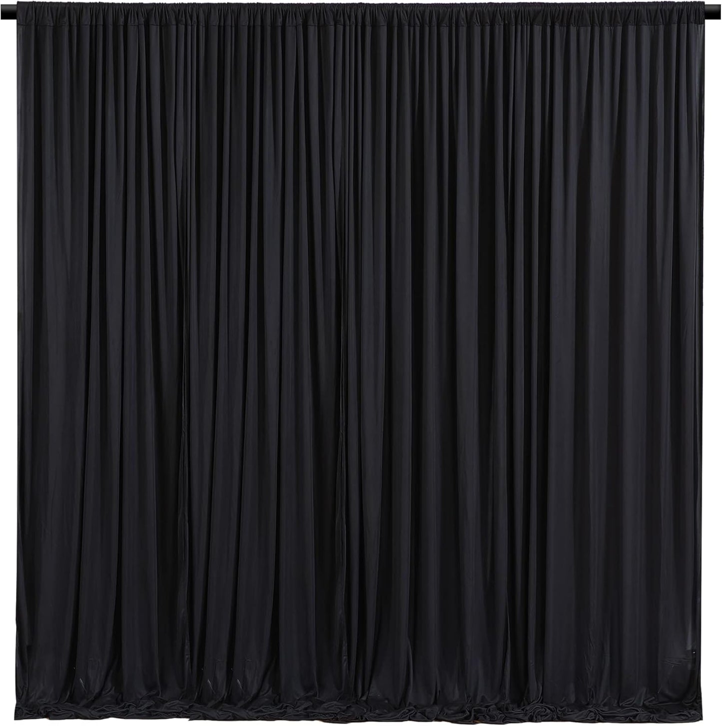 Black Backdrop Curtain 4 Panels for Wedding & Party Decor