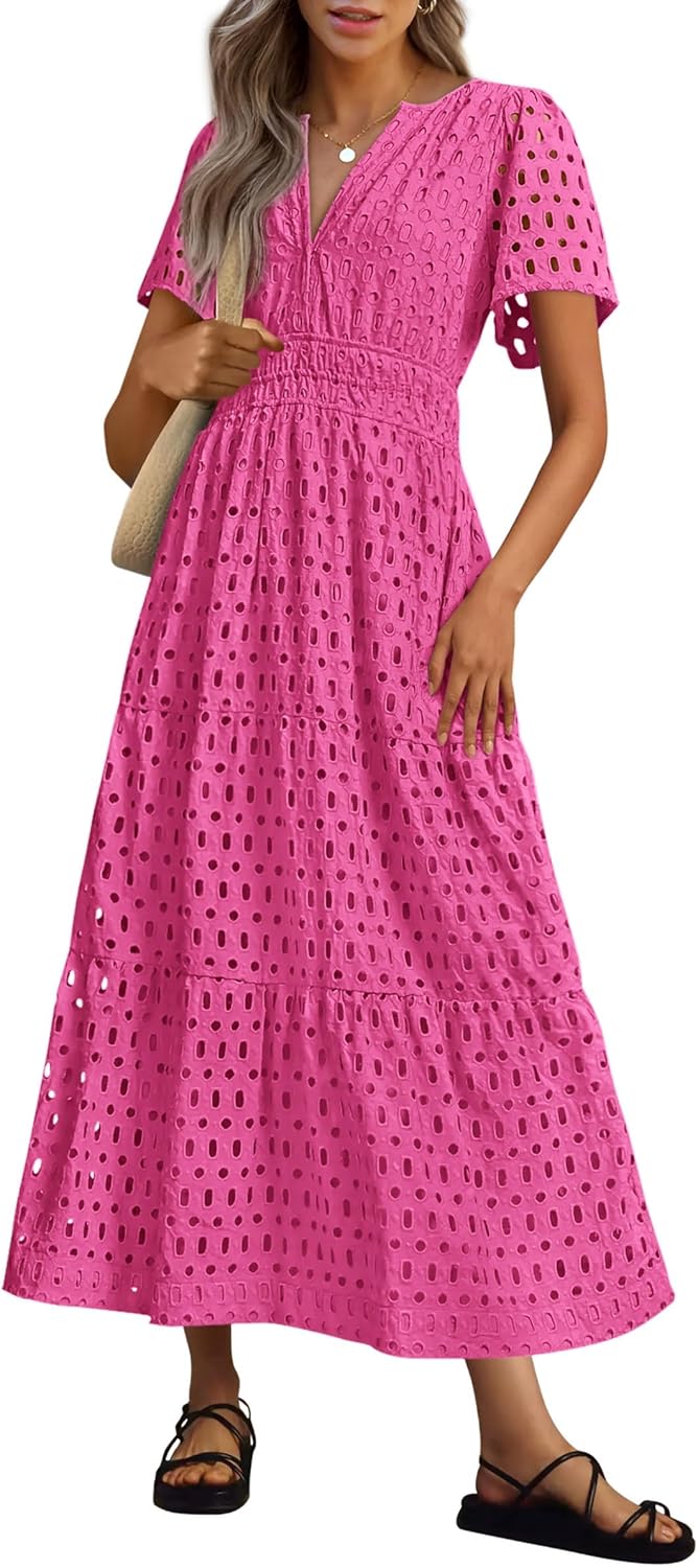Flowy Beach Maxi Dress - PRETTYGARDEN 2025 Collection