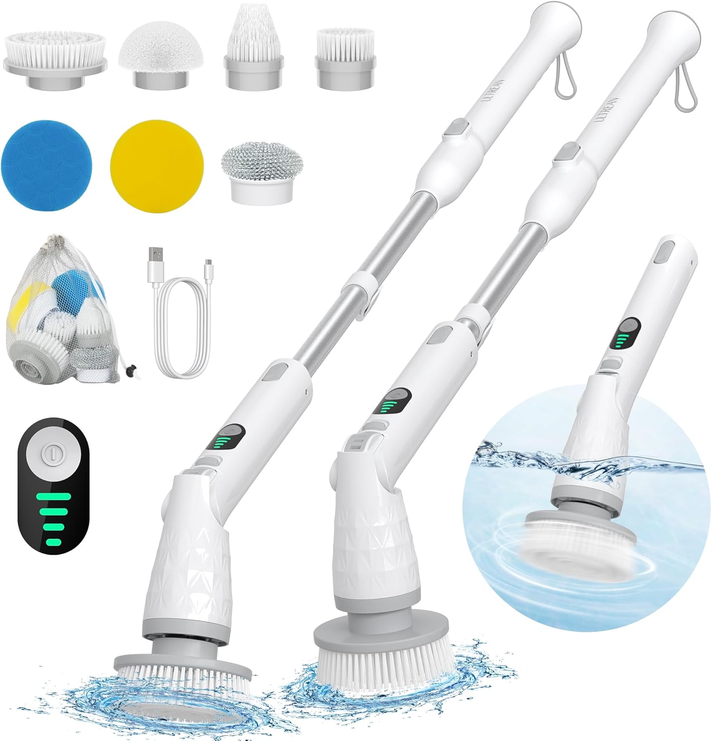 Ultrean Spin Brush Cordless Electric Scrubber for Effortless Cleaning