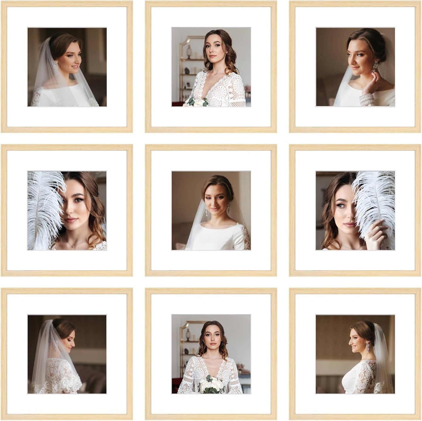 12x12 Picture Frame Set of 9 for Stylish Home Decor