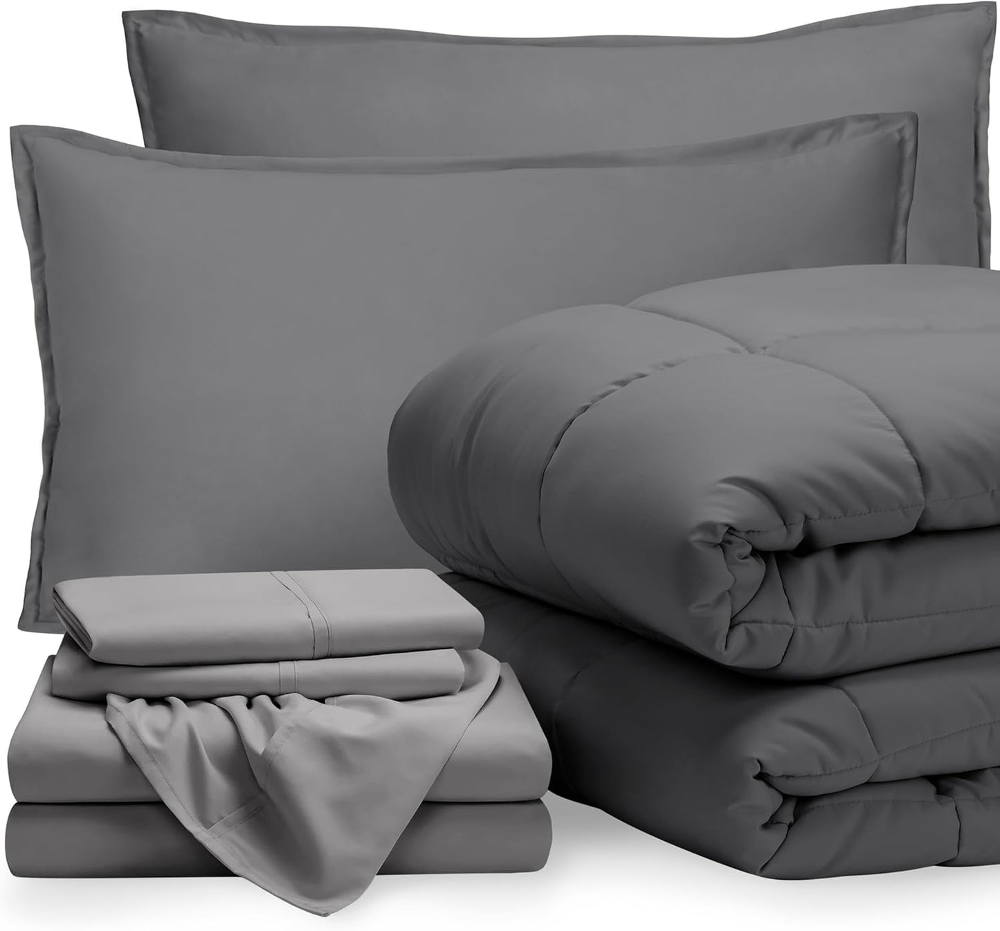 Bare Home Bed-in-A-Bag 7 Piece Comforter Set for King Size