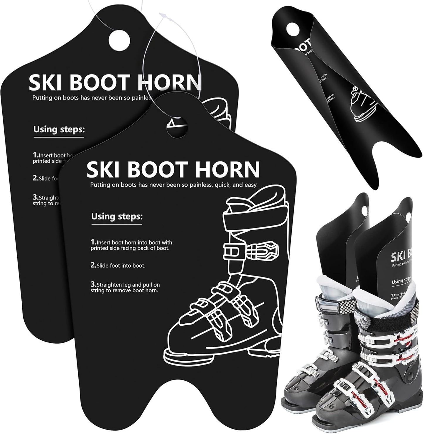 Adnee 12 Ski Boot Horn - Easy Boot Entry for Skiers