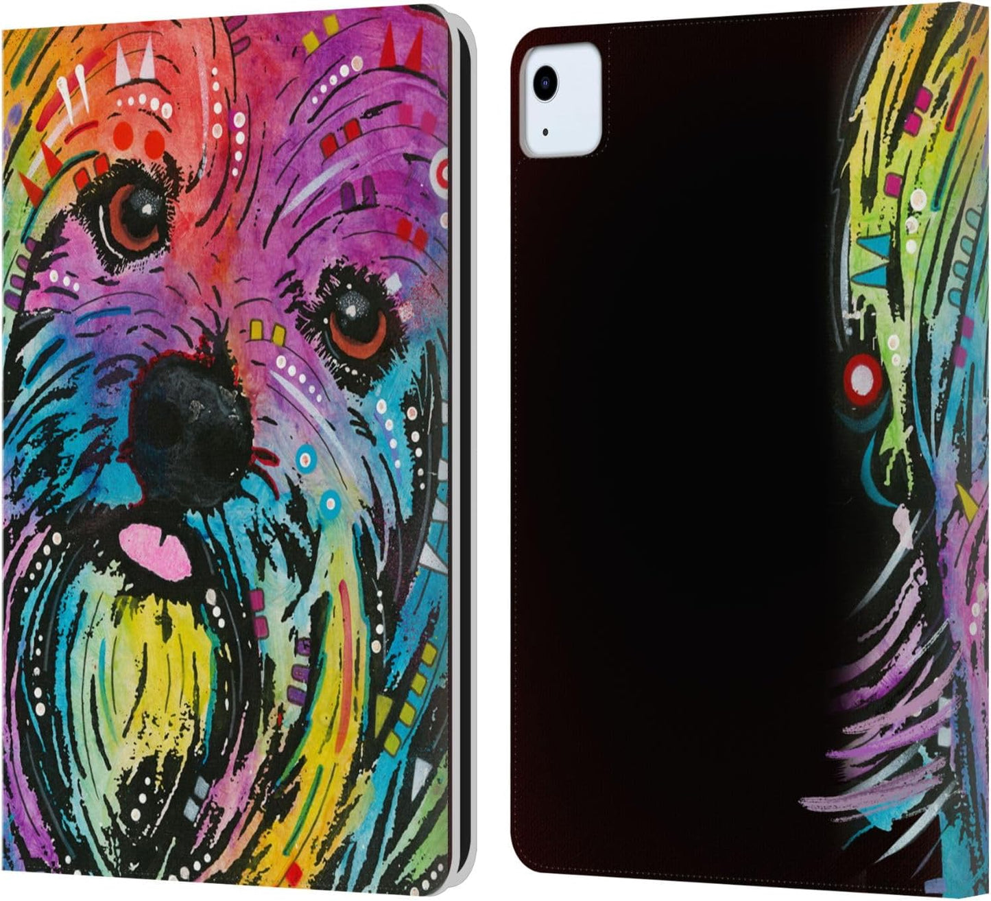 Dean Russo Yorkie Dogs Leather Wallet Case for iPad Air 11