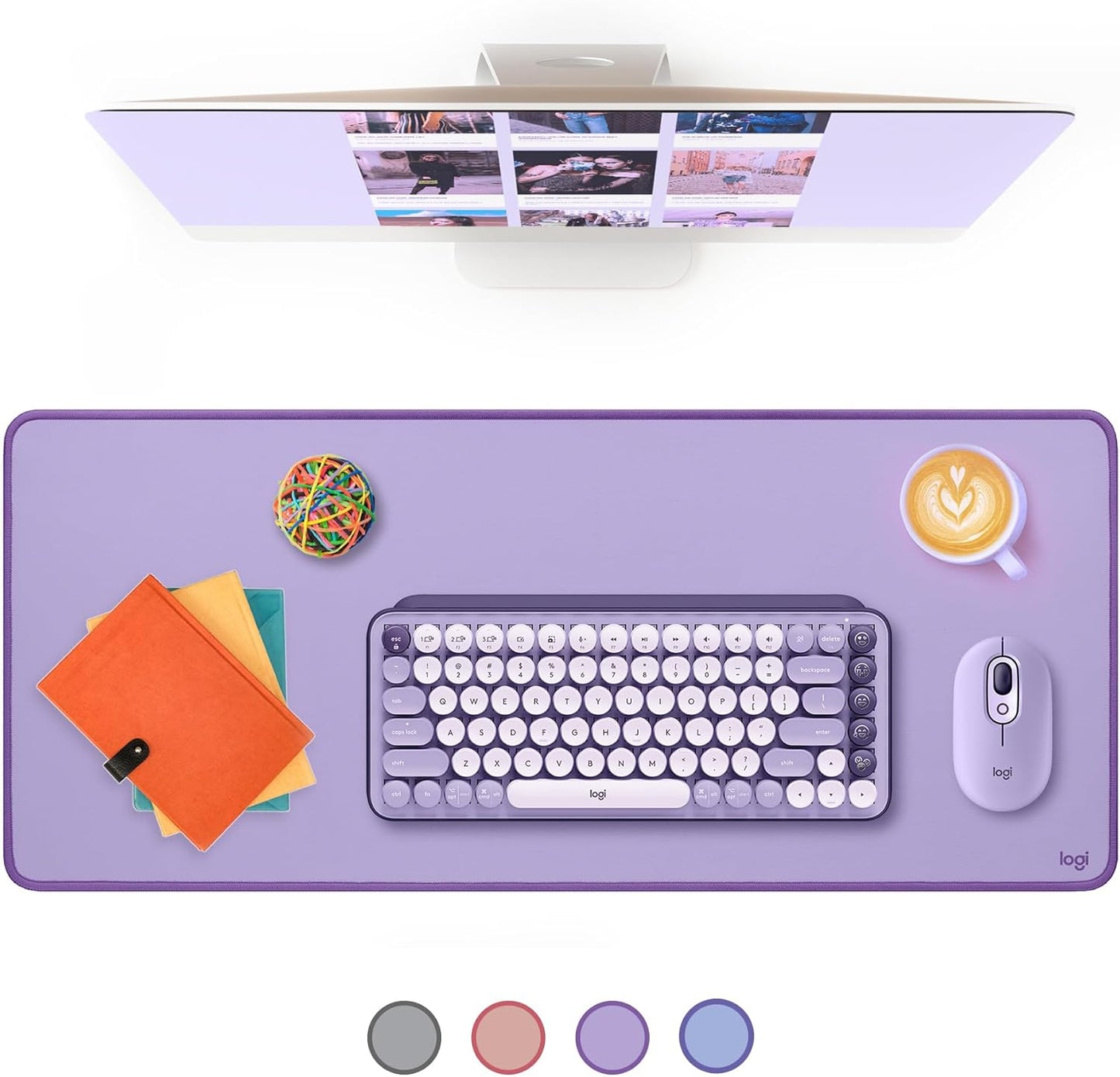 Logitech Studio Desk Mat: Multifunctional & Durable Lavender