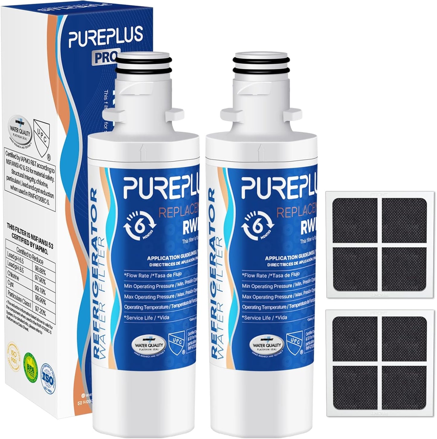 PUREPLUS Replacement Water Filter for Kenmore LT1000P - 2 Pack