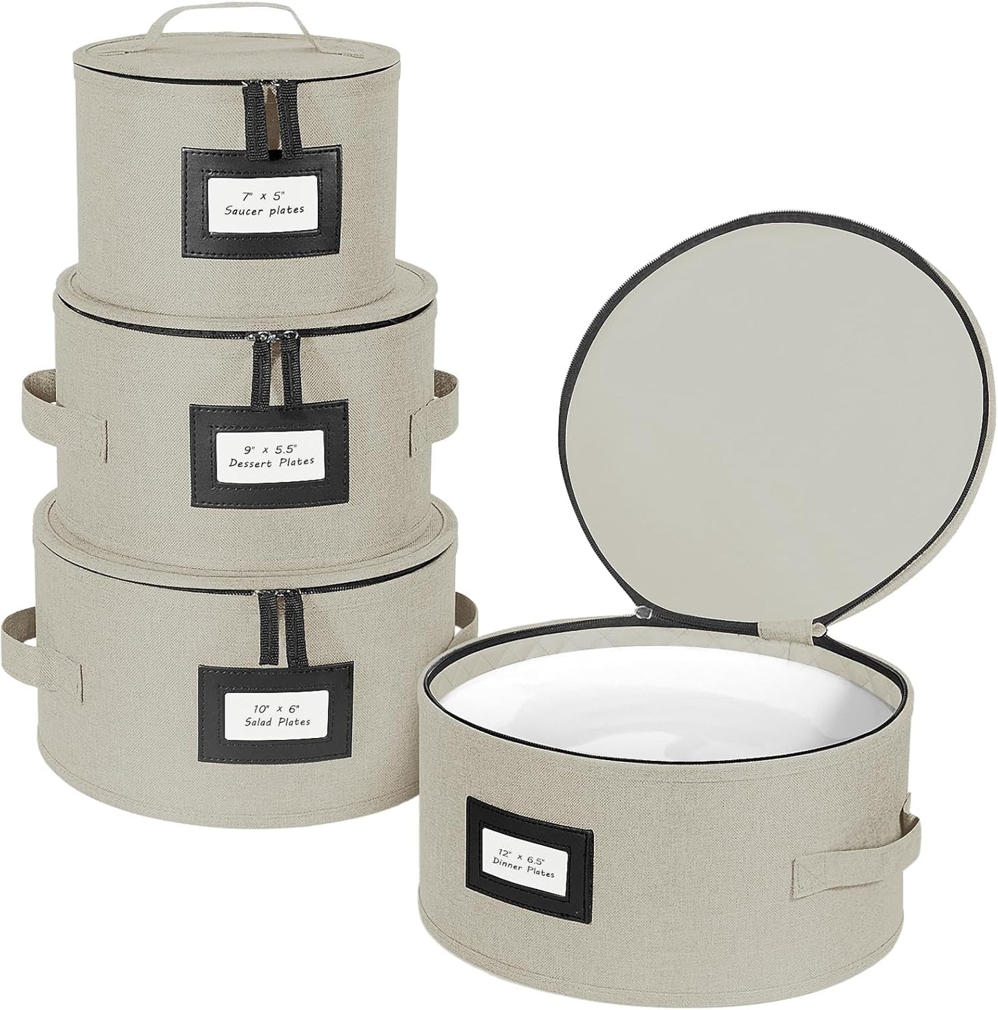 BALEINE China Storage Containers for Safe Plate and Glassware