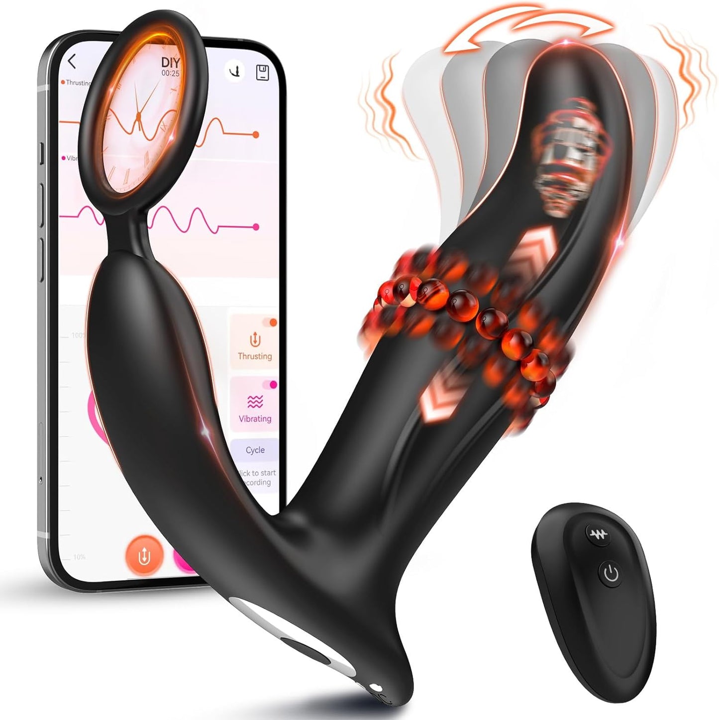 BEISAR Wiggling Sex Toys Anal Vibrator for Ultimate Pleasure