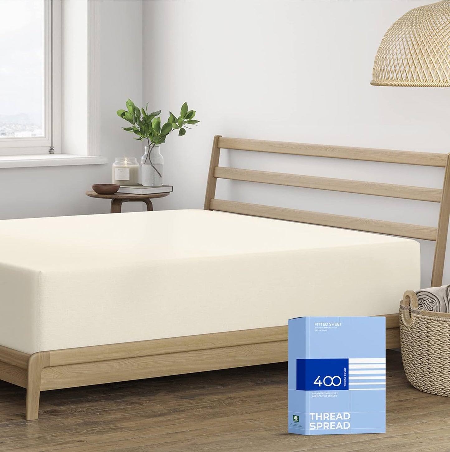 Thread Spread 100% Cotton King Fitted Sheet - Luxuriously Soft