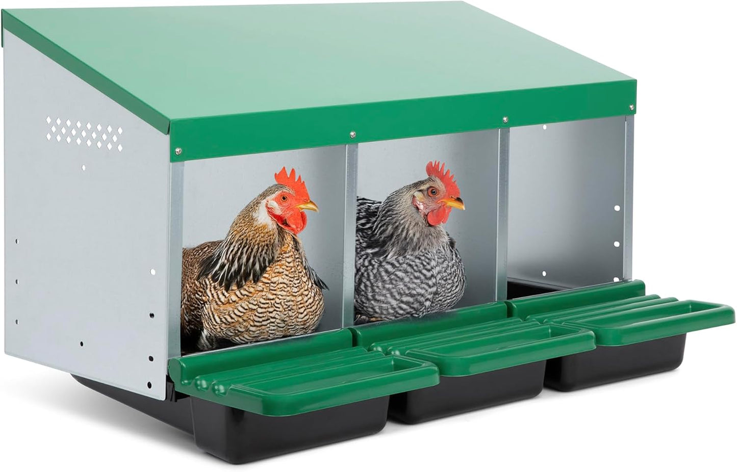 Classic Style 3 Compartment Rollout Nesting Box for Hens