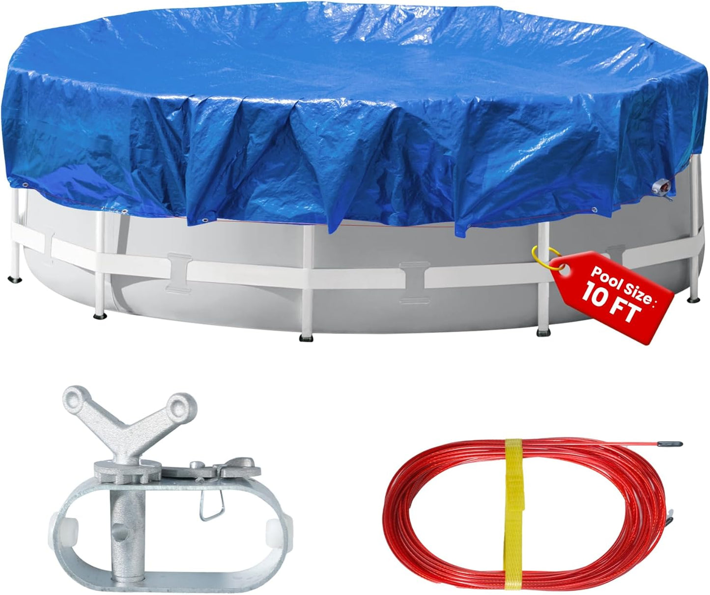 13 Ft Round Heavy Duty Winter Pool Cover for Above Ground Pools