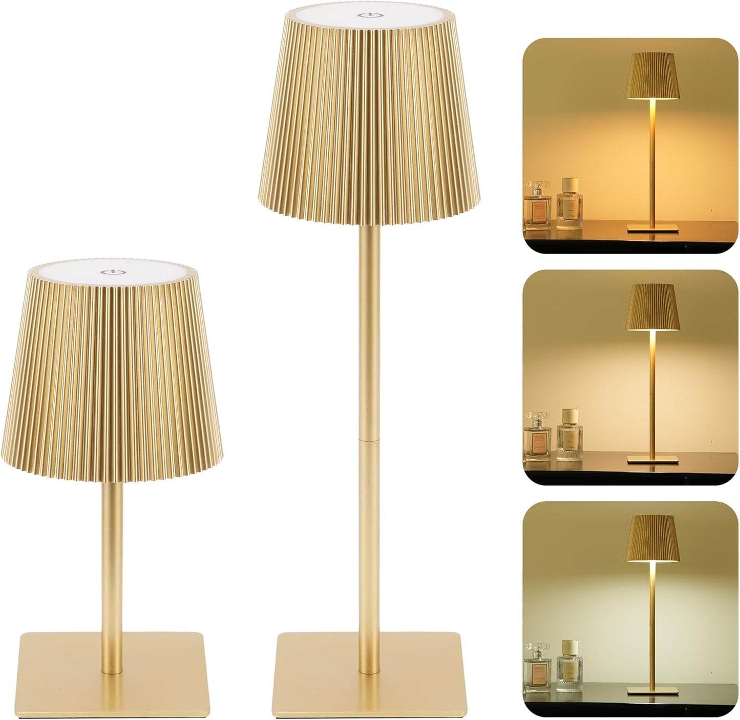 LUTEC Cordless Table Lamp with Adjustable Heights and Dimming