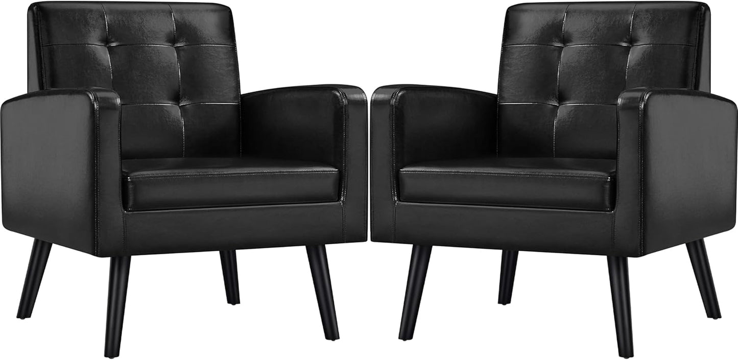 Yaheetech Mid-Century Accent Chairs for Cozy Living Spaces