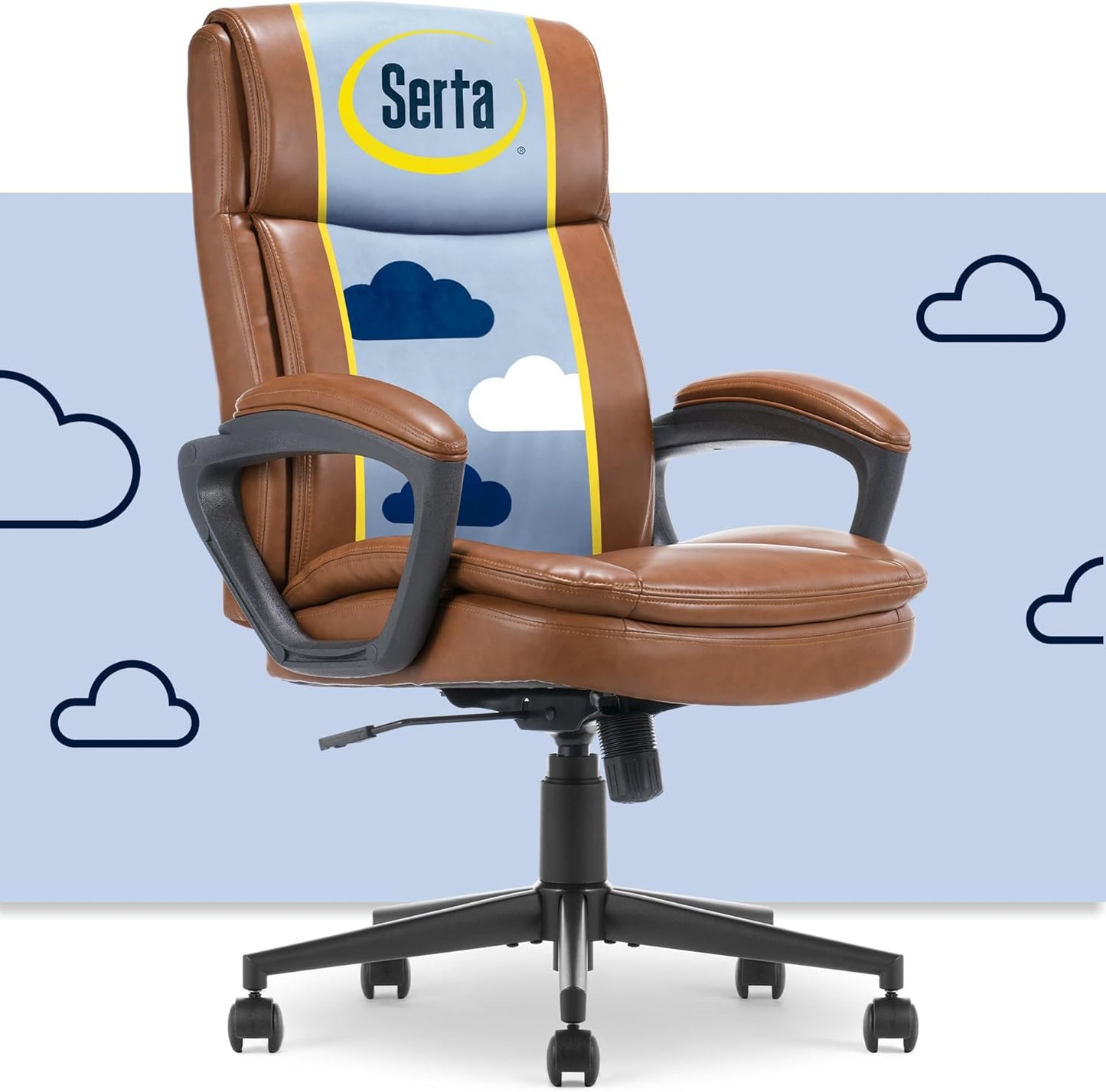 Serta Ergo Executive Chair: Lumbar Support, Swivel Base