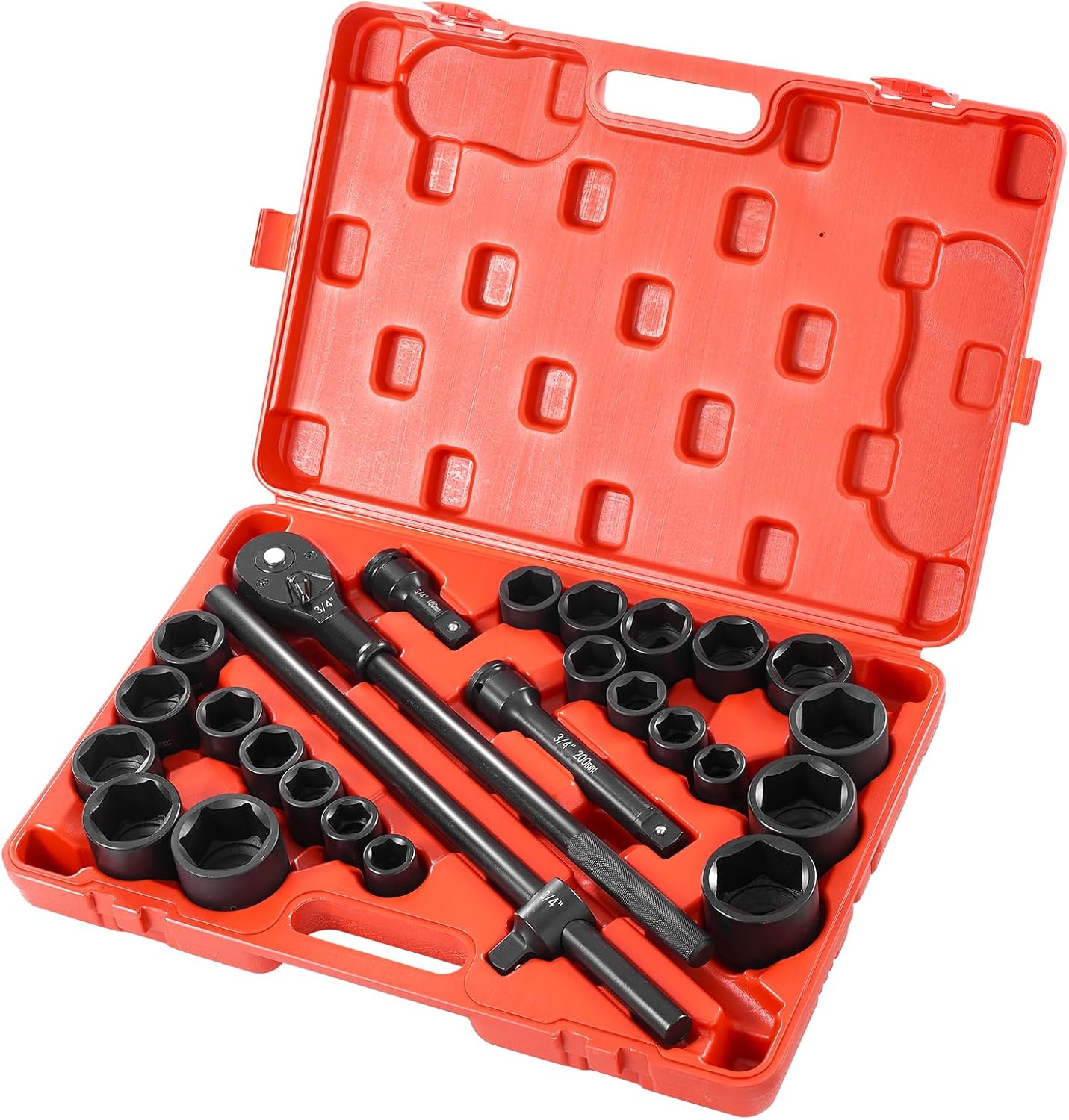VEVOR Impact Socket Set - 27 Piece Drive Socket Assortment