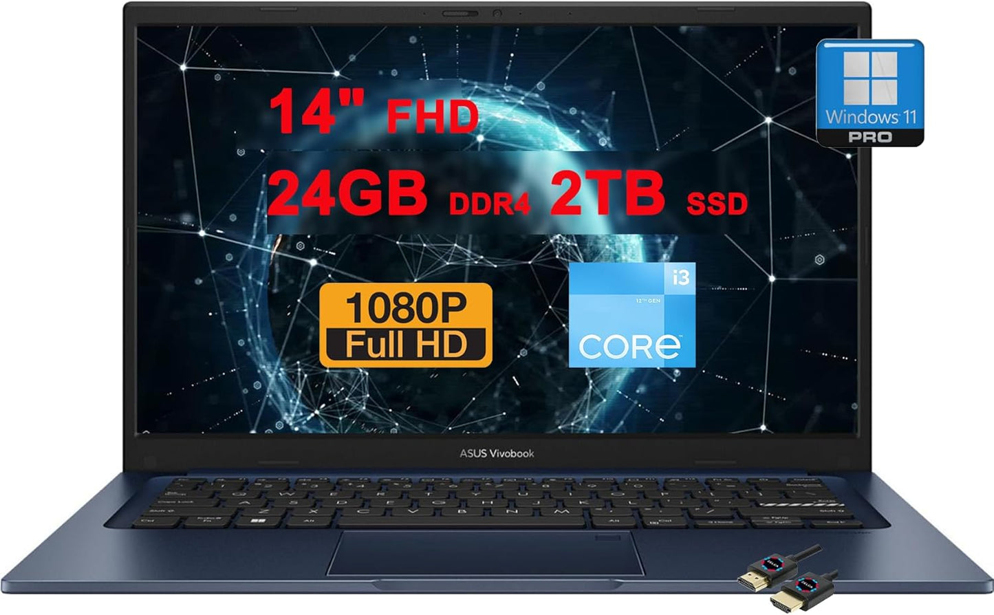 ASUS VivoBook 14 Business Laptop with 24GB RAM and 2TB SSD