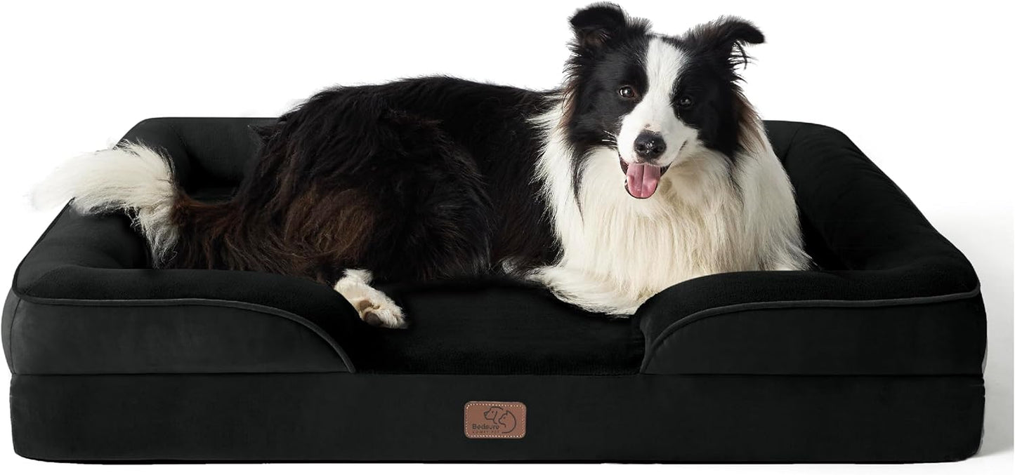 Orthopedic Dog Bed for Large Dogs - Supportive Foam Couch
