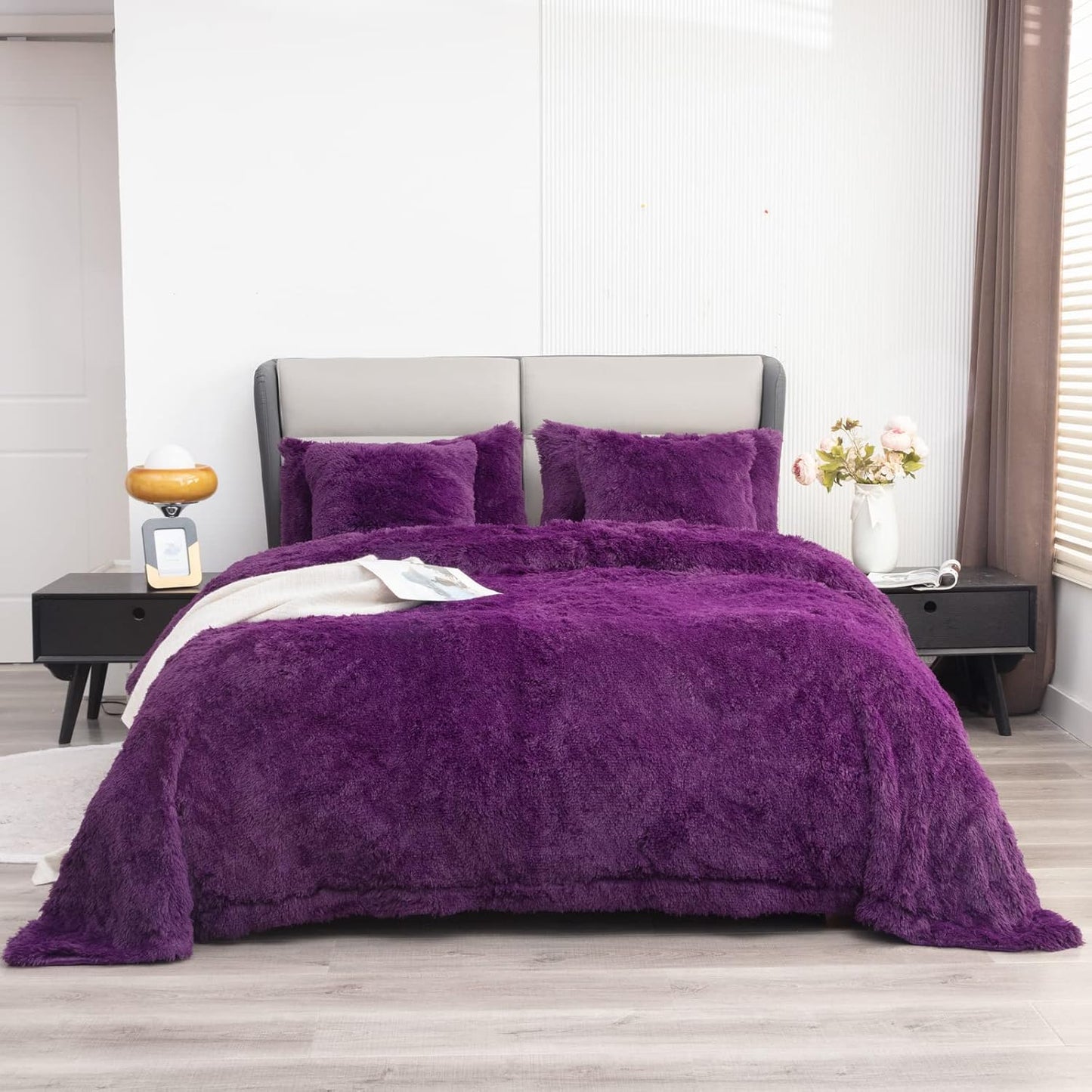YUSOKI Faux Fur Queen Blanket - Cozy Plush Microfiber Comfort